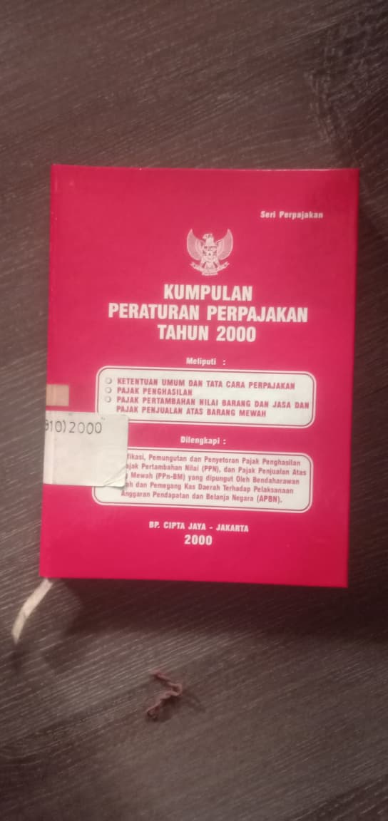 Cover Kumpulan Peraturan Perpajakakan Tahun 2000