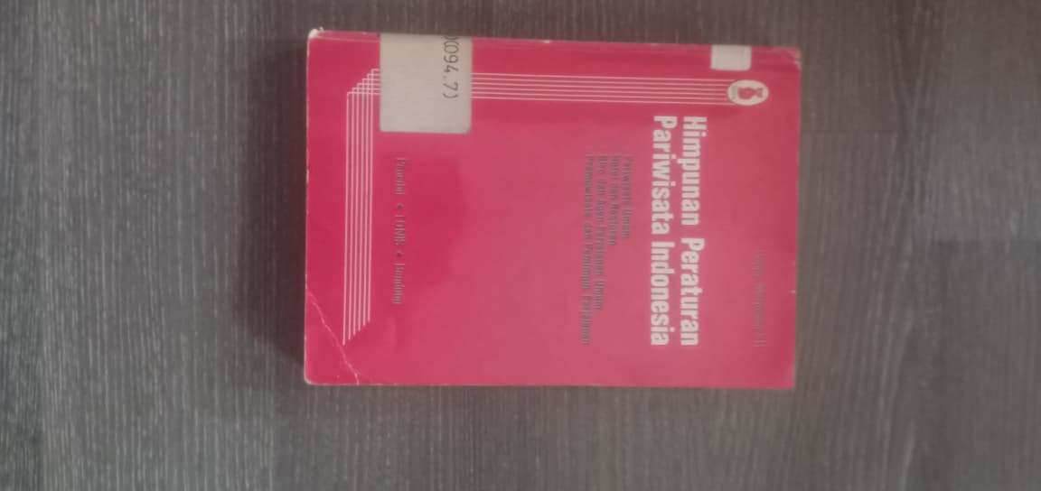Cover Himpunan Peraturan Pariwisata Indonesia