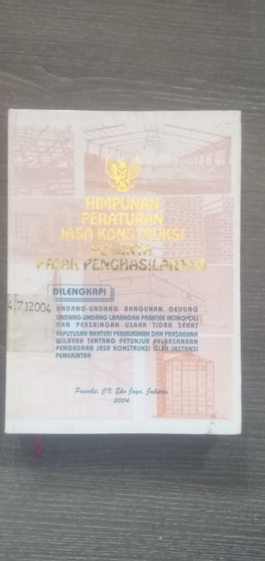 Cover Himpunan Peraturan Jasa Konstruksi Beserta Pajak Penghasilannya