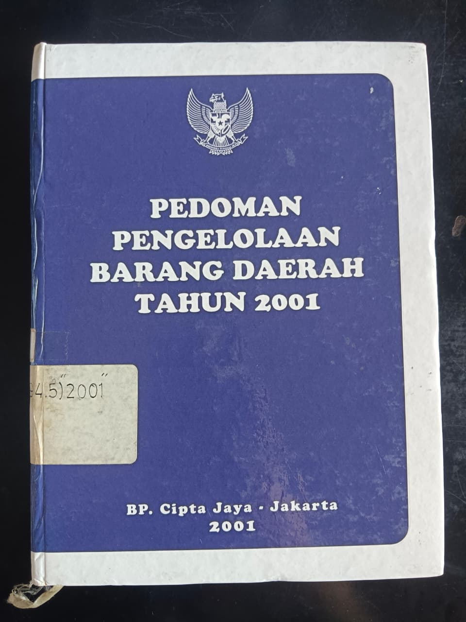 Cover Pedoman Pengelolaan Barang Daerah Tahun 2001