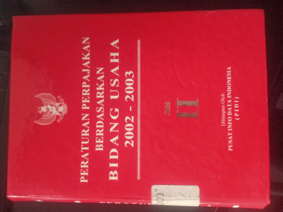 Cover Peraturan Perpajakan Berdasarkan Bidang Usaha 2003-2003