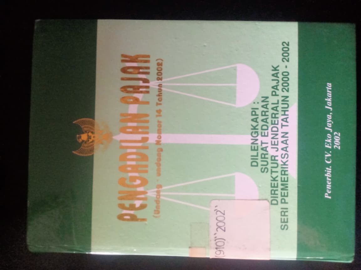Cover Pengadilan Pajak (Undang-Undang Nomor 14 Tahun 2002)