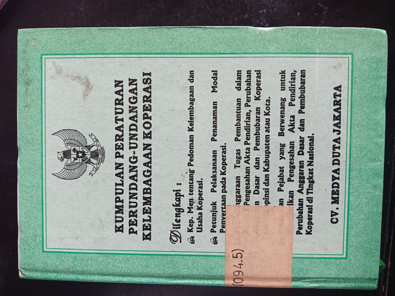 Cover Kumpulan Peraturan Perundang-Undangan Kelembagaan Koperasi