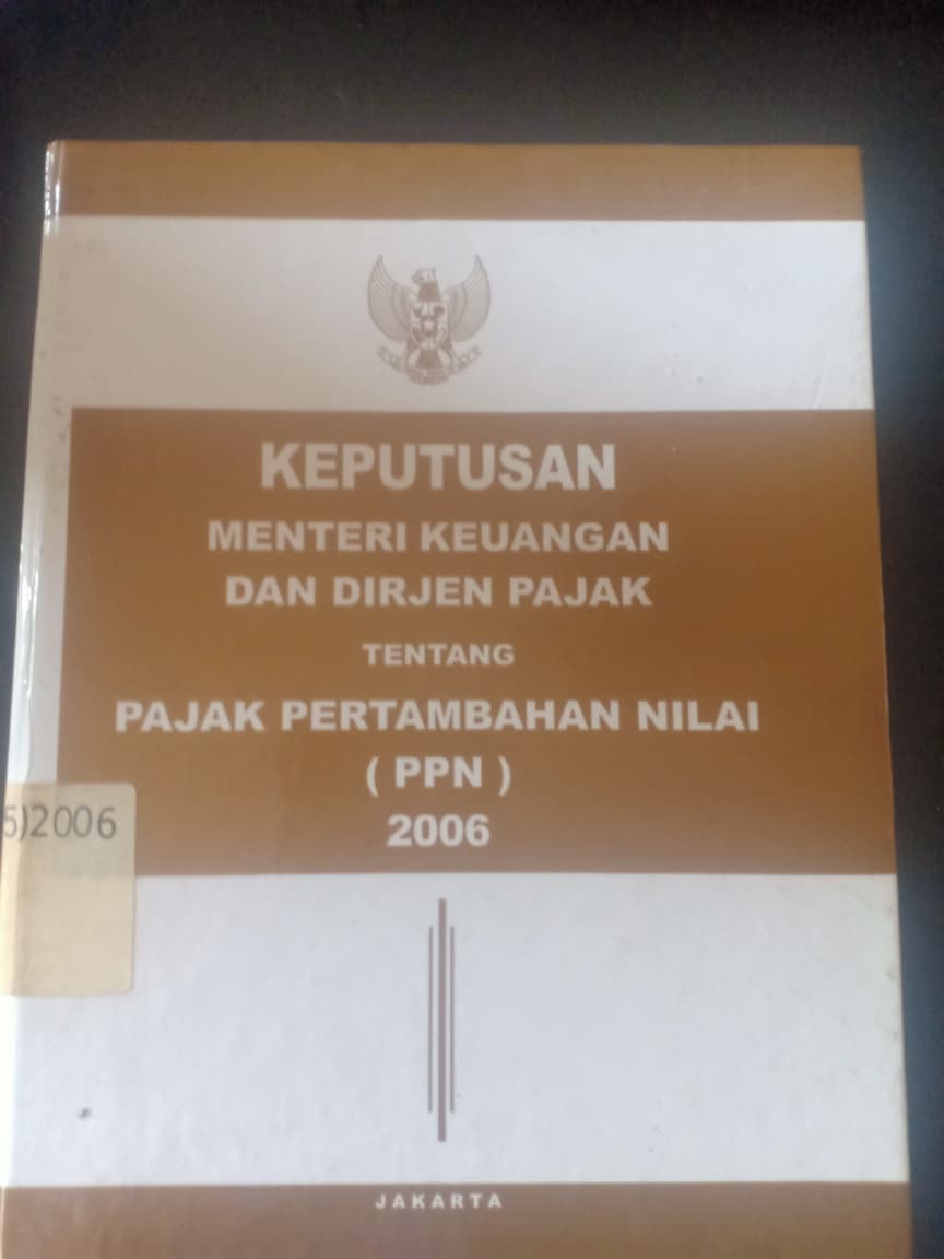 Cover Keputusan Menteri Keuangan Dan Dirjen Pajak Tentang Pajak Pertambahan Nilai (PPN) 2006