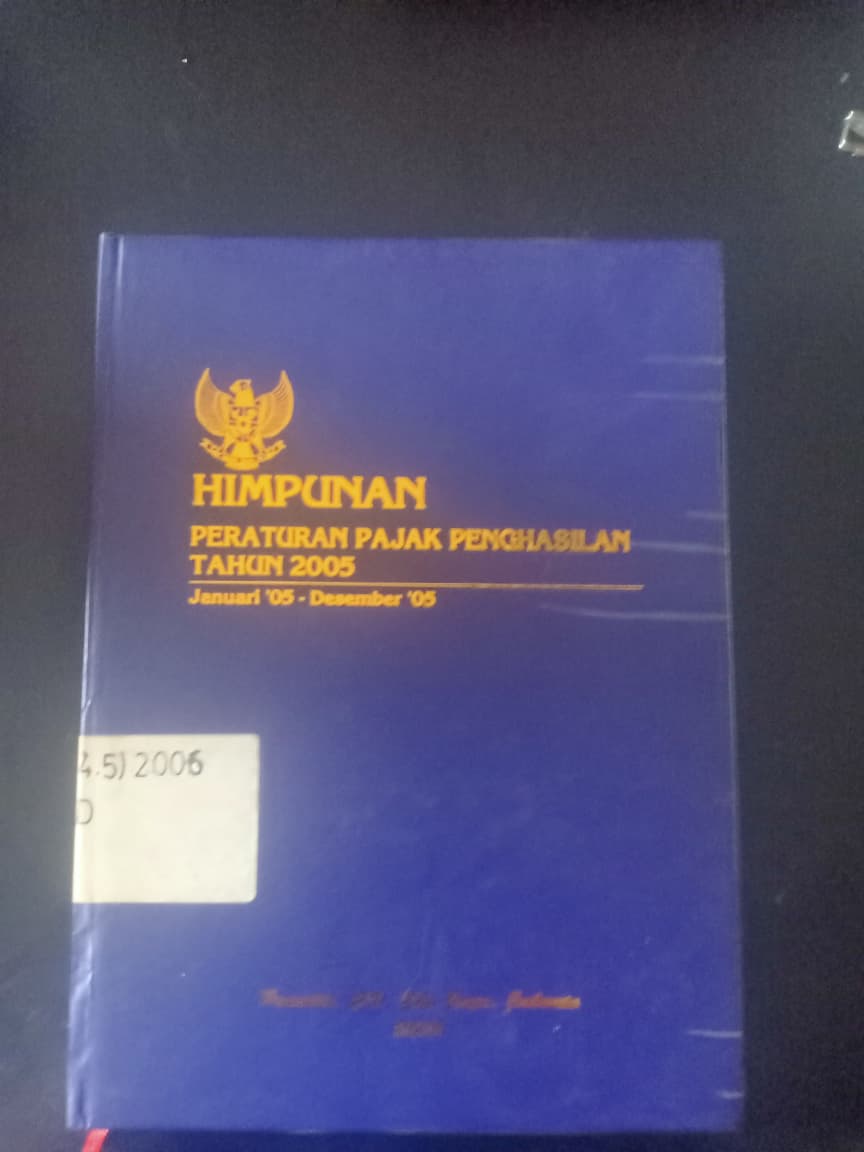 Cover Himpunan Pajak Penghasilan Tahun Januari '05 - Desember '05