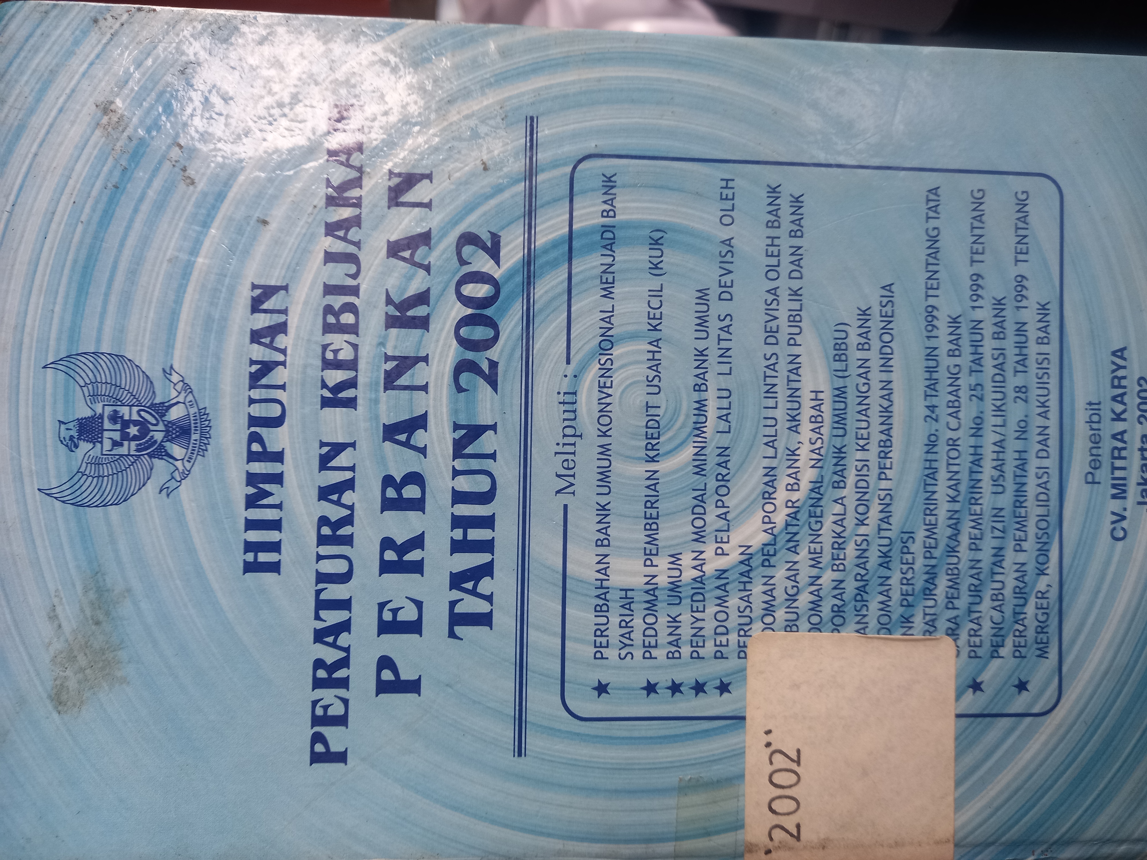Cover Himpunan Peraturan Kebijakan Perbankan Tahun 2002