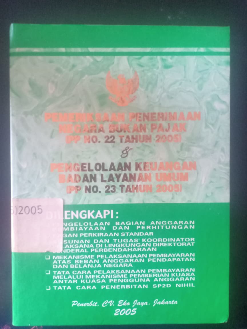 Cover Pemeriksaan Penerimaan Negara Bukan Pajak (PP NO.22 TAHUN 2005) & Pengelolaan Keuangan Badan Layanan Umum (PP NO.23 TAHUN 2005)