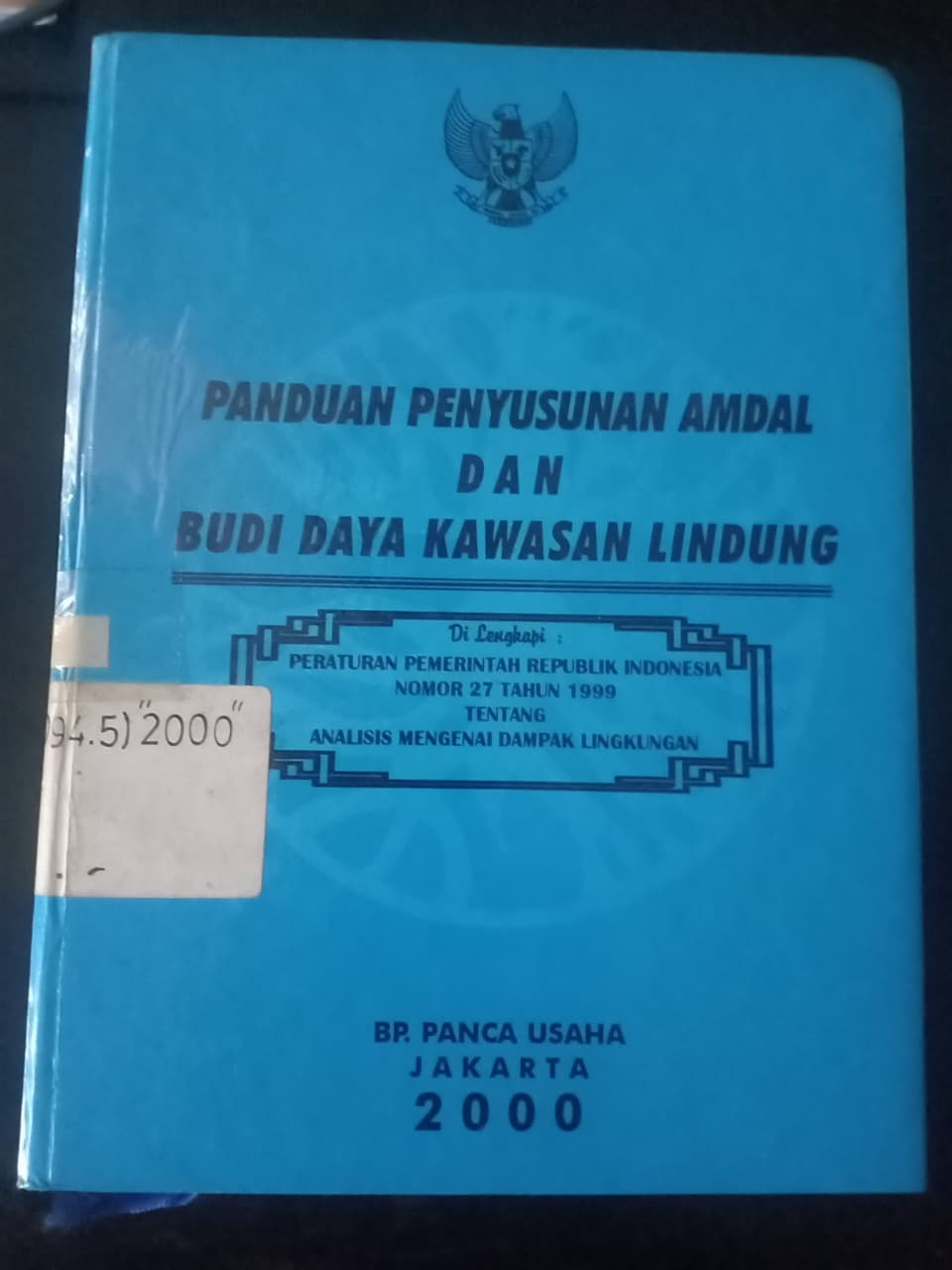 Cover Panduan  Penyusunan Amdal Dan Budi Daya Kawasan Lindung