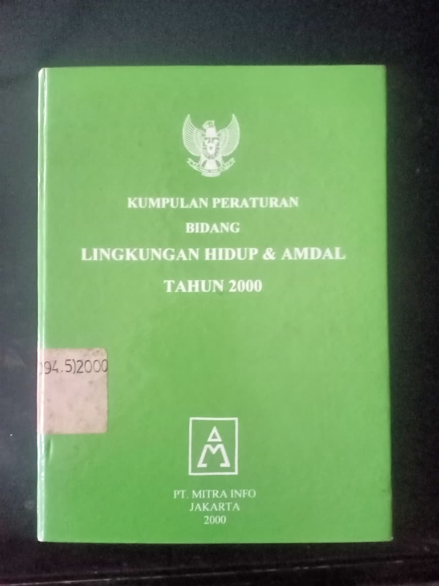 Cover Kumpulan Peraturan Bidang Lingkungan Hidup & Amdal Tahun 2000