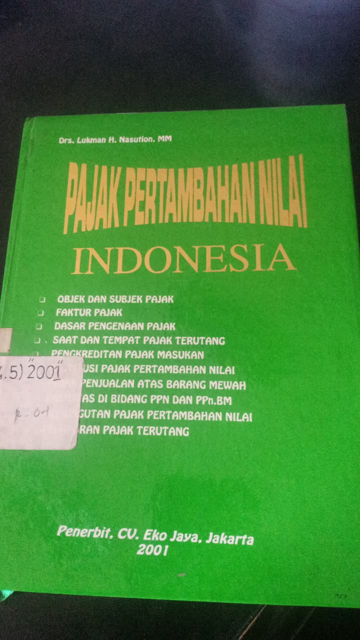 Cover Pajak Pertambahan Nilai Indonesia