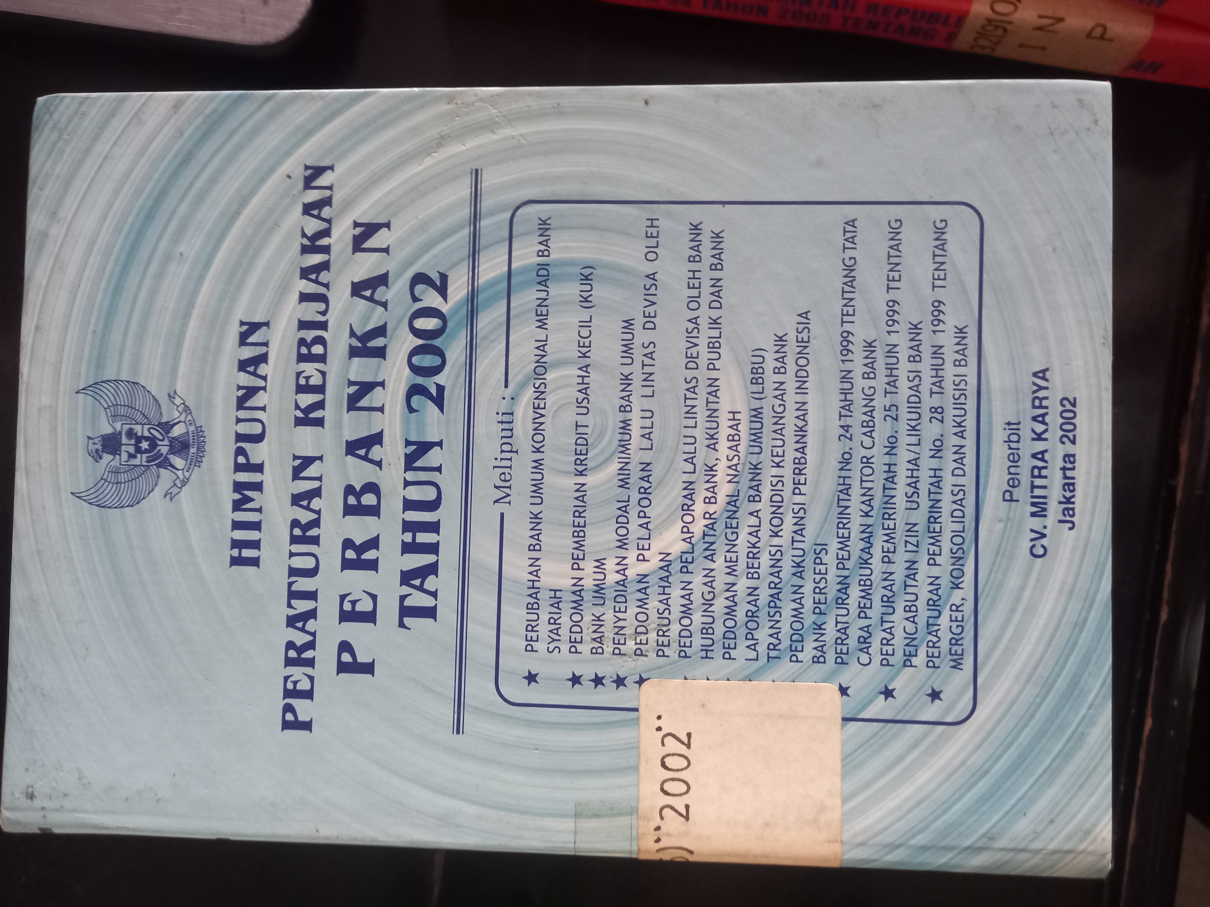 Cover Himpunan Peraturan Kebijakan Perbankan Tahun 2002