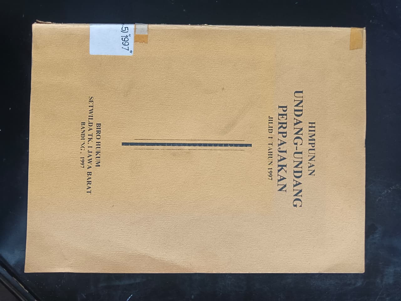 Cover Himpunan Undang-Undang Perpajakan Jilid 1 Tahun 1997