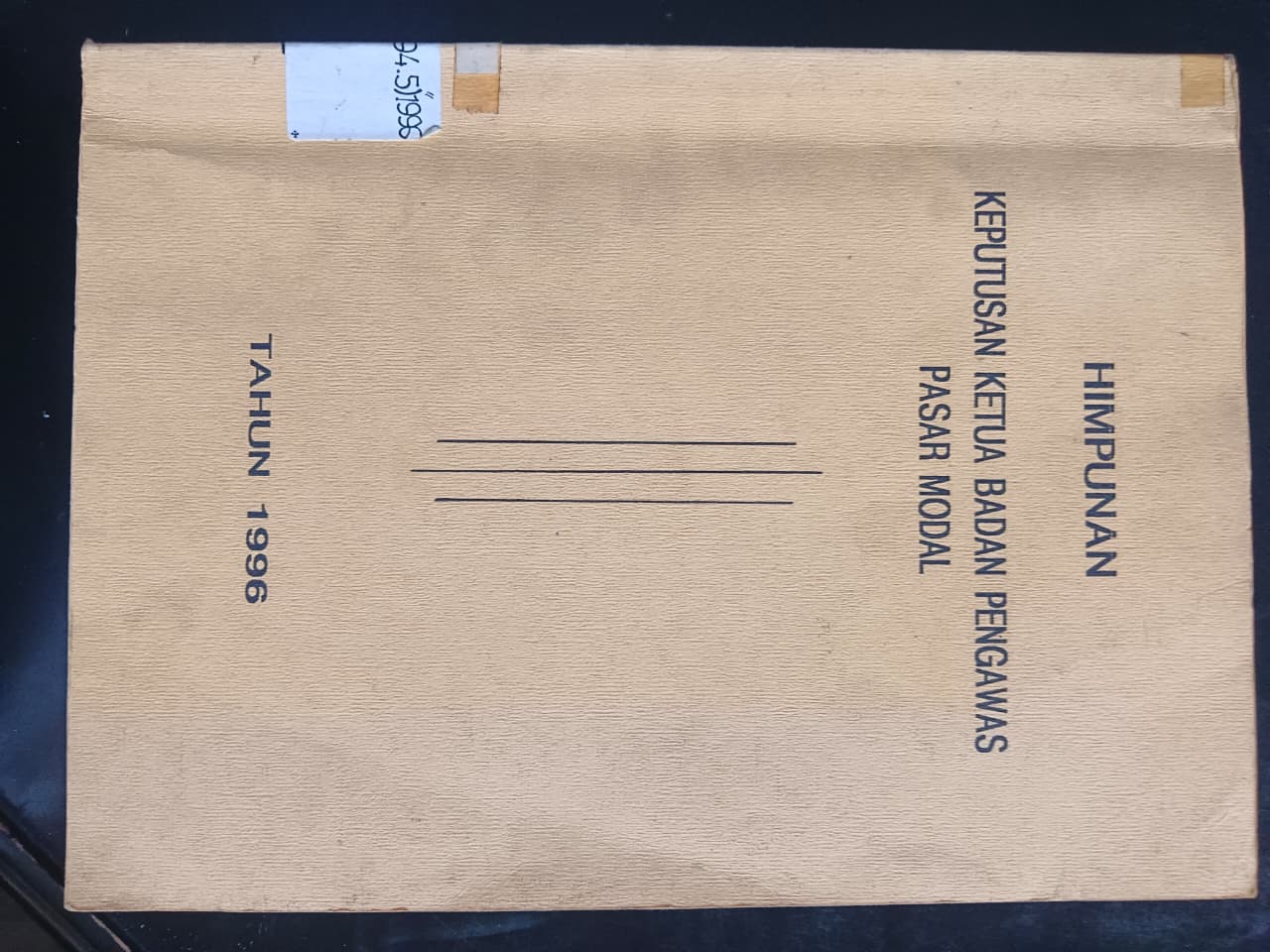 Cover Himpunan Keputusan Ketua Badan Pengawas Pasar Modal