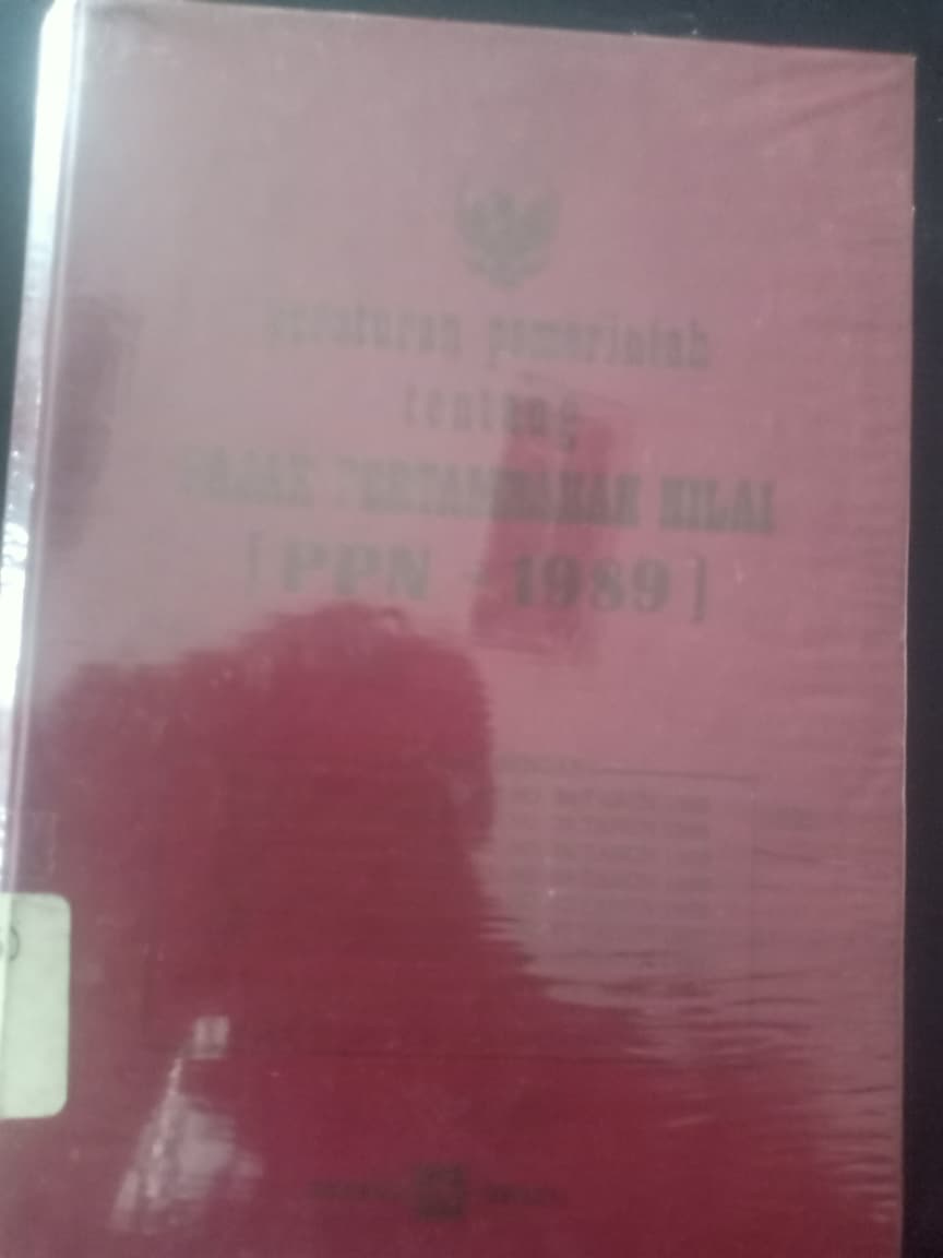 Cover Peraturan Pemerintah Tentang Pajak Pertambahab Nilai (PPN - 1989)