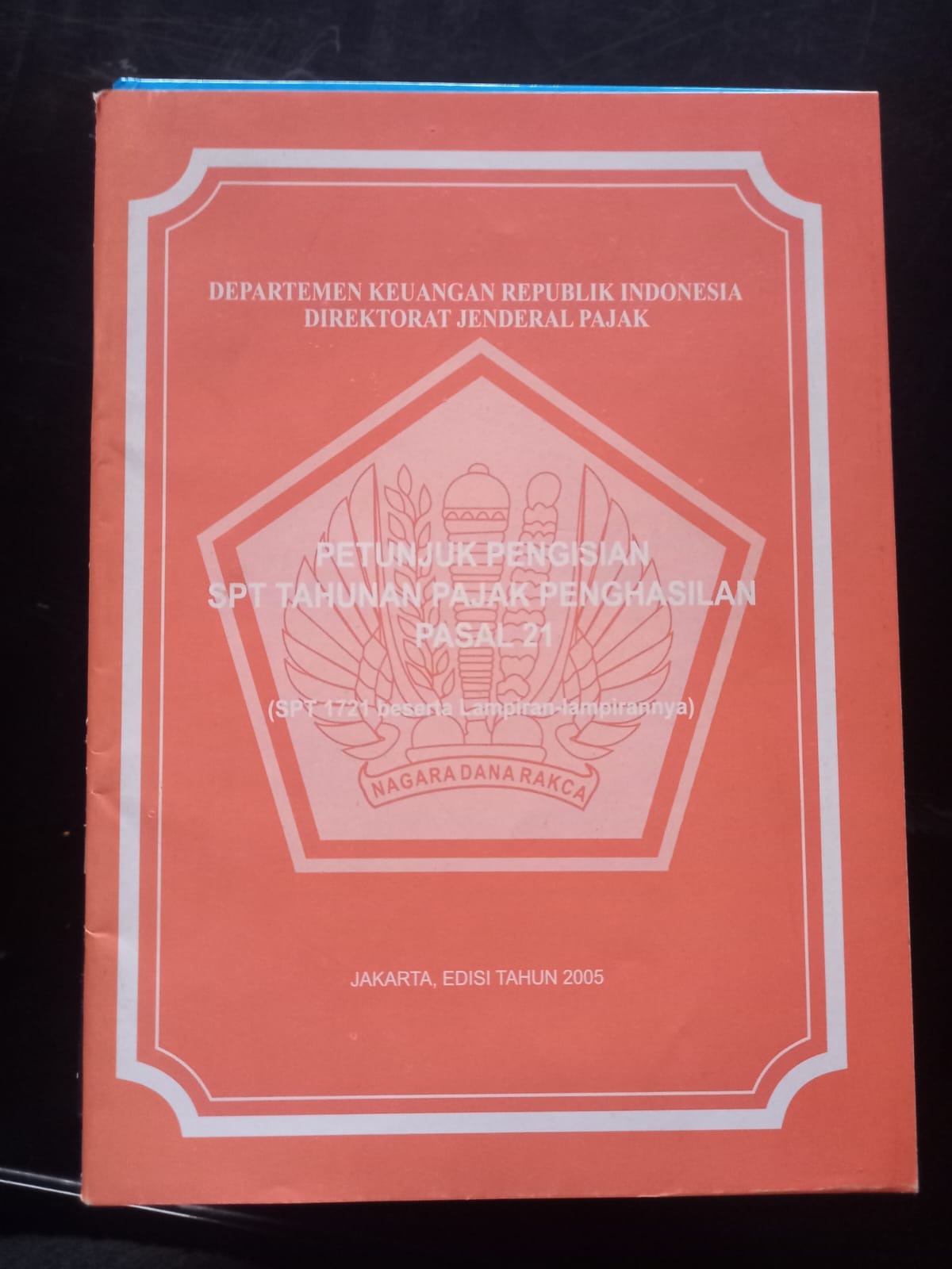 Cover Departemen Keuangan Republik Indonesia Diektorat Jenderal Pajak