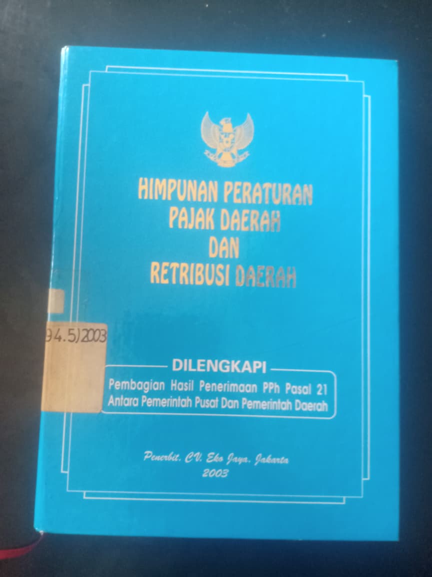 Cover Himpunan Peraturan Pajak Daerah Dan Retribusi Daerah