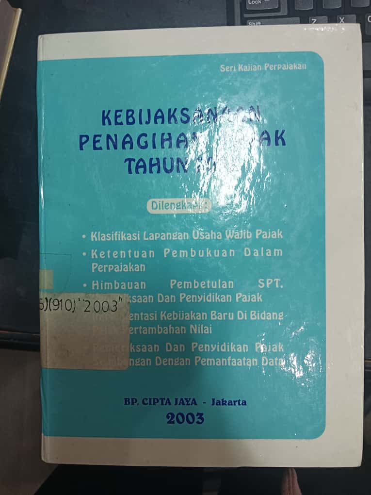 Cover Kebijaksanaan Penagihan Pajak Tahun 2003