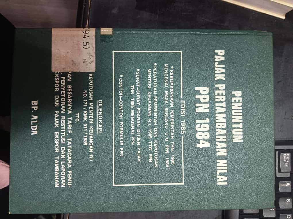 Cover Penuntutan Pajak Pertambahan Nilai PPN 1984