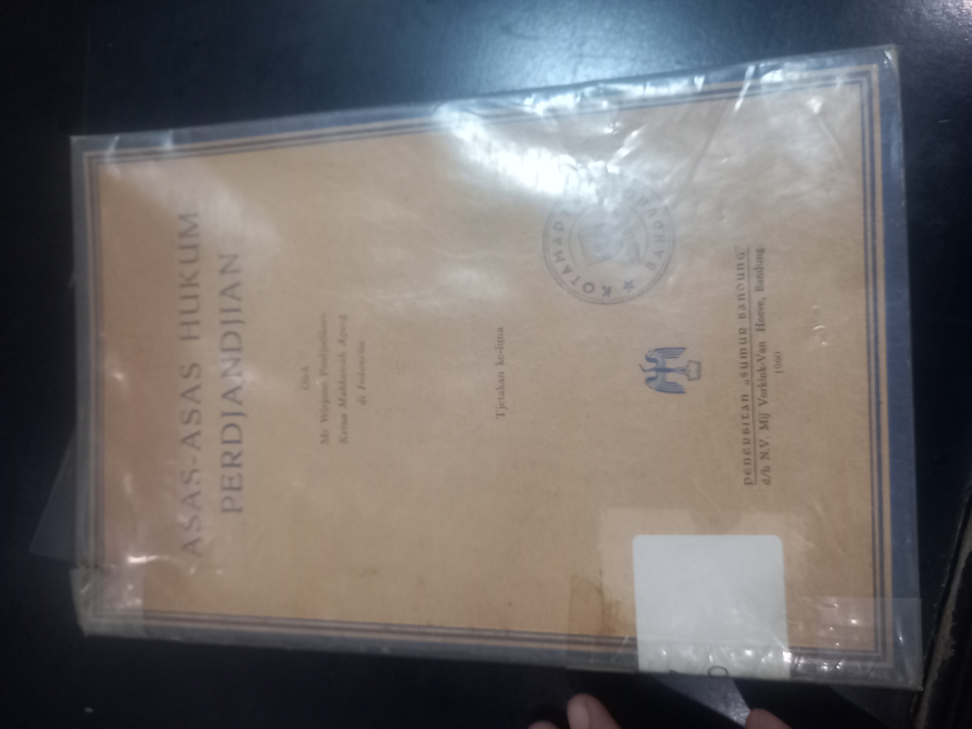 Cover Asas - asas Hukum Perdjanjian