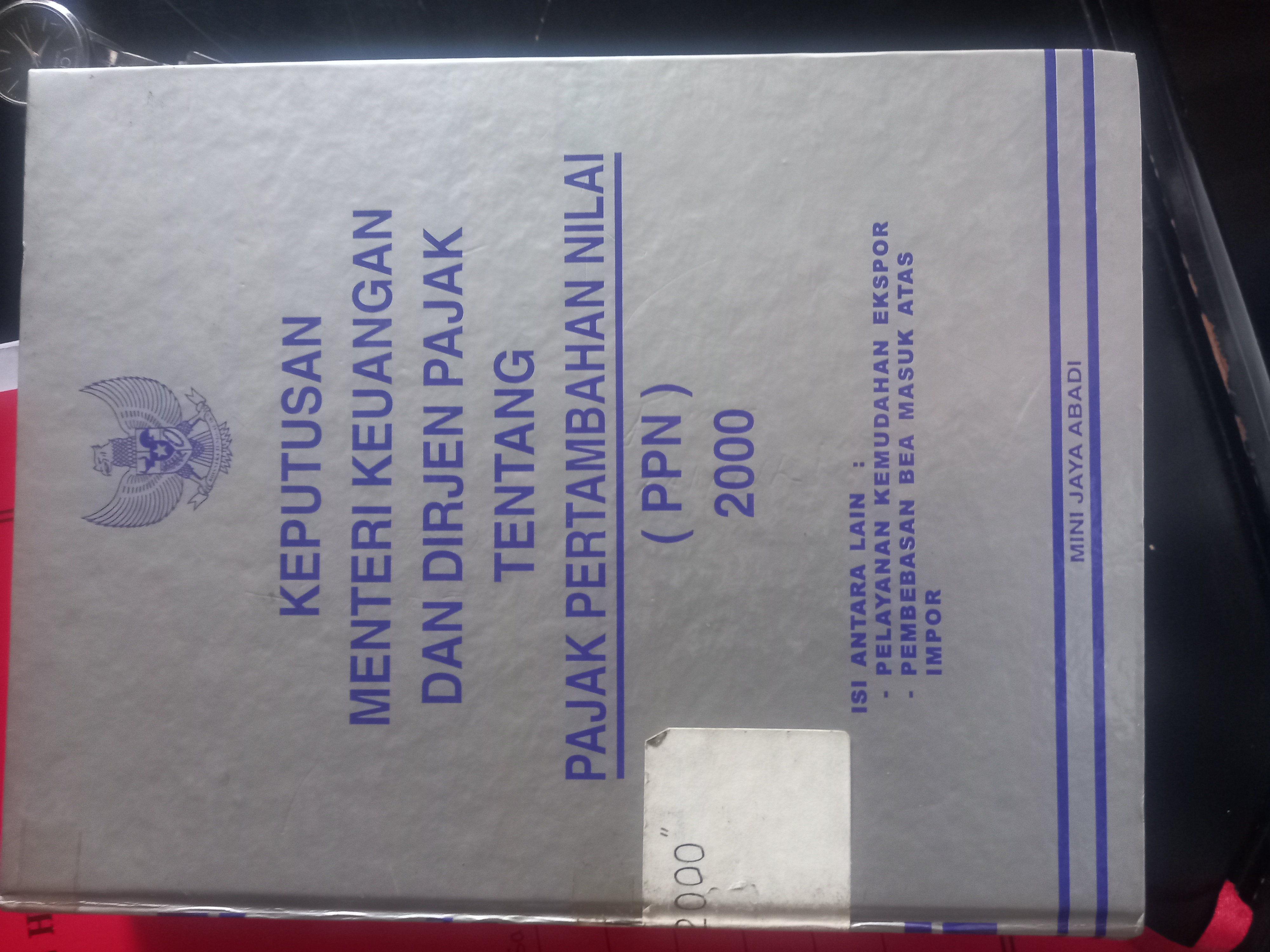 Cover Keputusan Menteri Keuangan Dan Dirjen Pajak Tentang Pajak Pertambahan Nilai (PPN) 2000