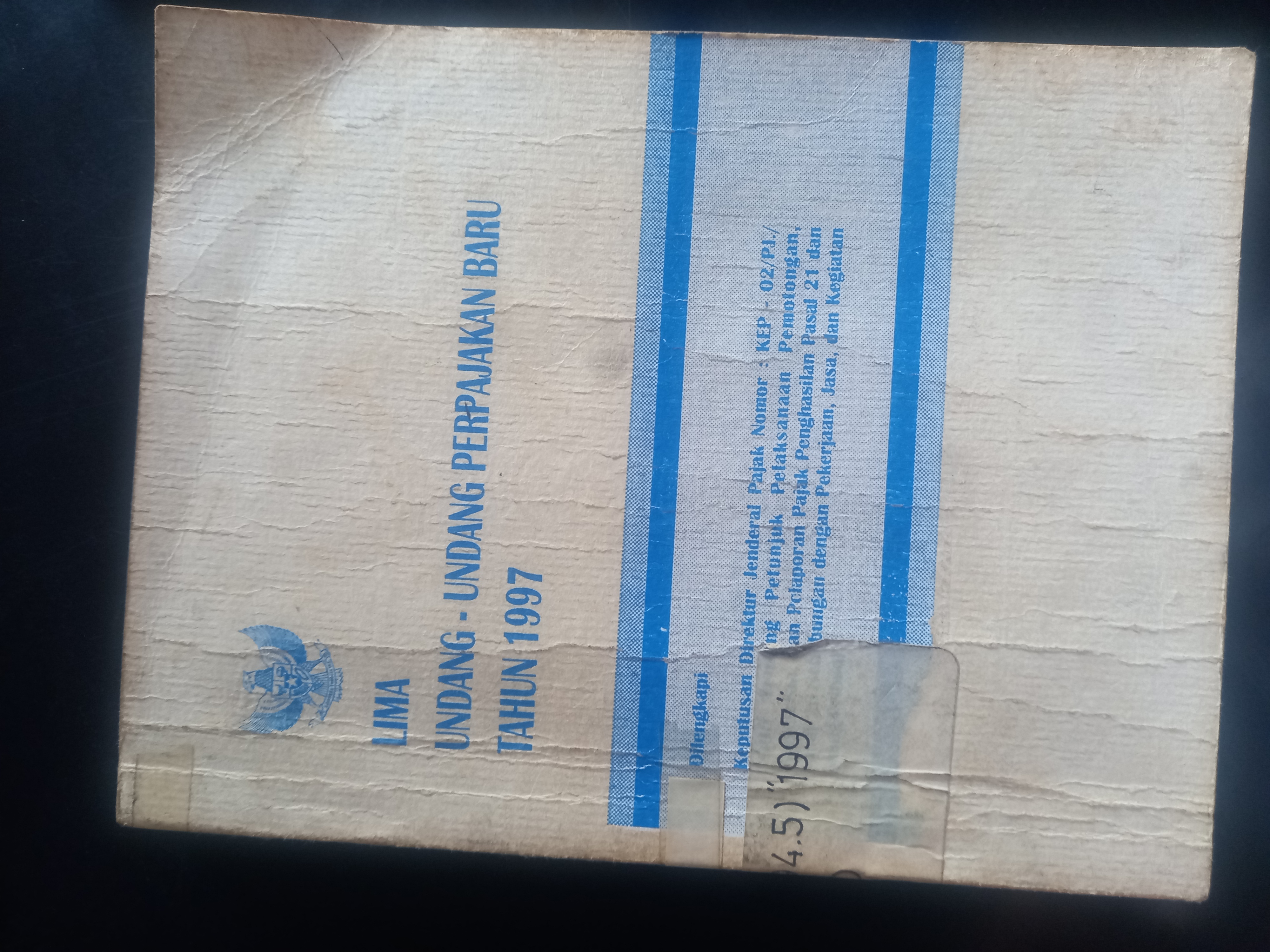 Cover Lima Undang - Undang Perpajakan Baru Tahun 1997
