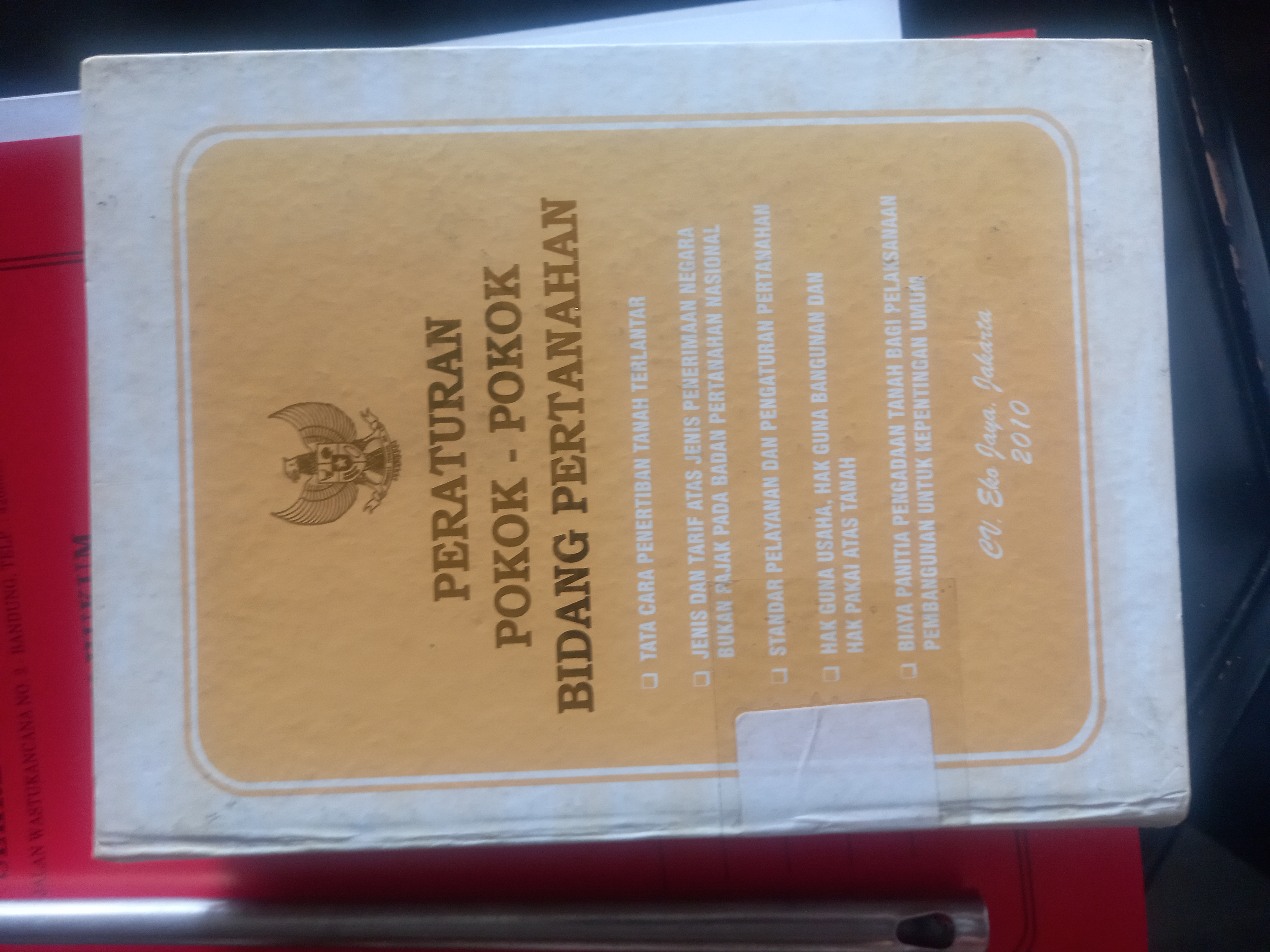 Cover Peraturan Pokok - Pokok Bidang Pertanahan