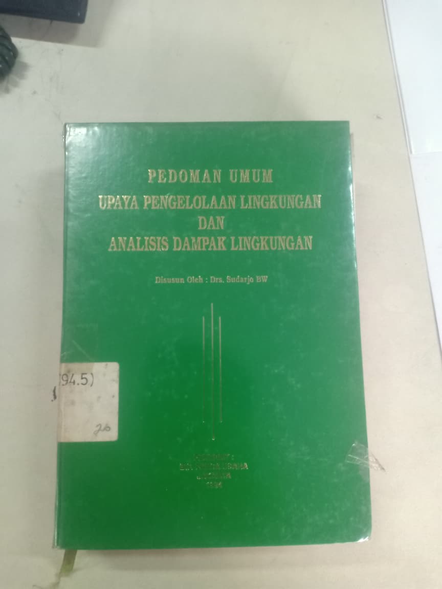 Cover Pedoman Umum Upaya Pengelolaan Lingkungan Dan Analisis Dampak Lingkungan