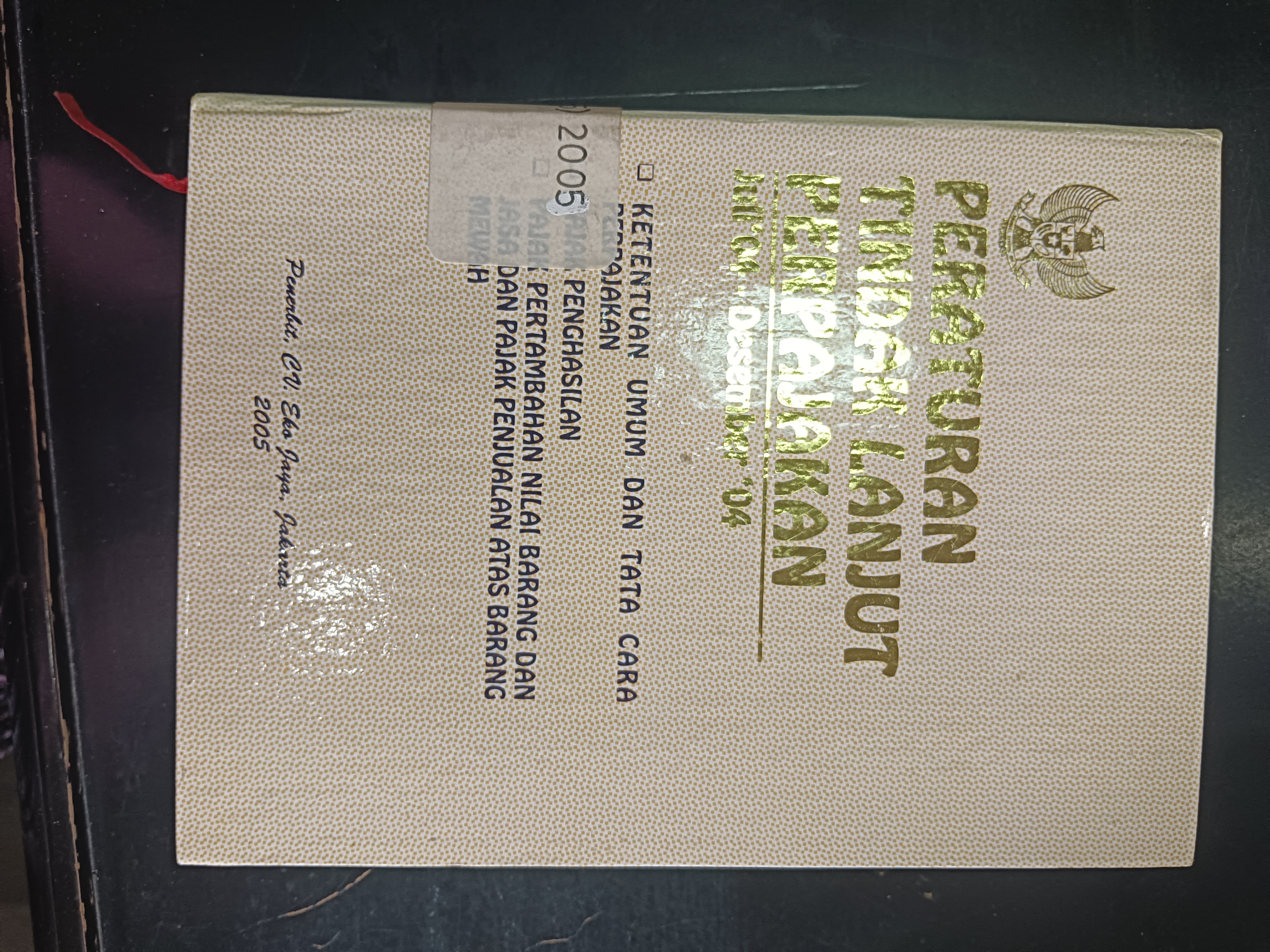 Cover Peraturan Tindak Lanjut Perpajakan Juli'04 - Desember'04