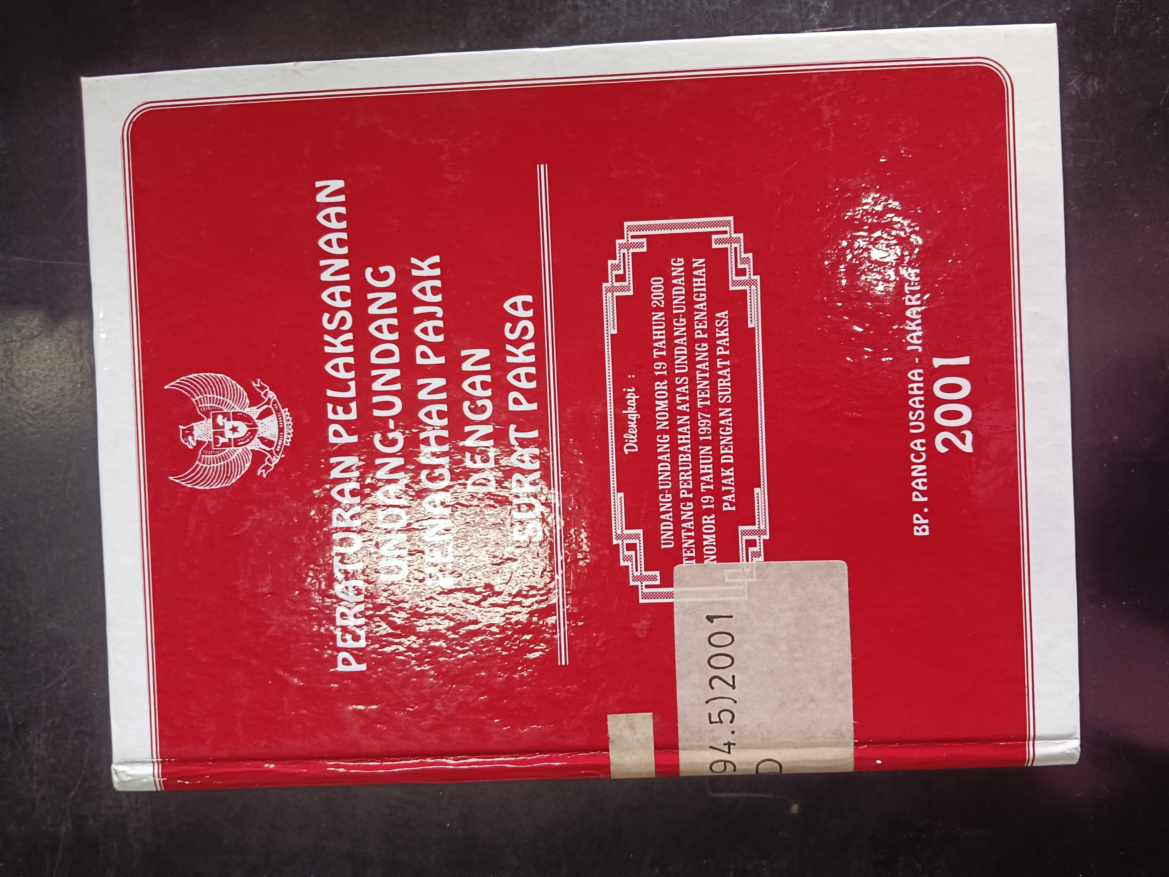 Cover Peraturan Pelaksanaan Undang-Undang Penagihan Pajak Dengan Surat Paksa