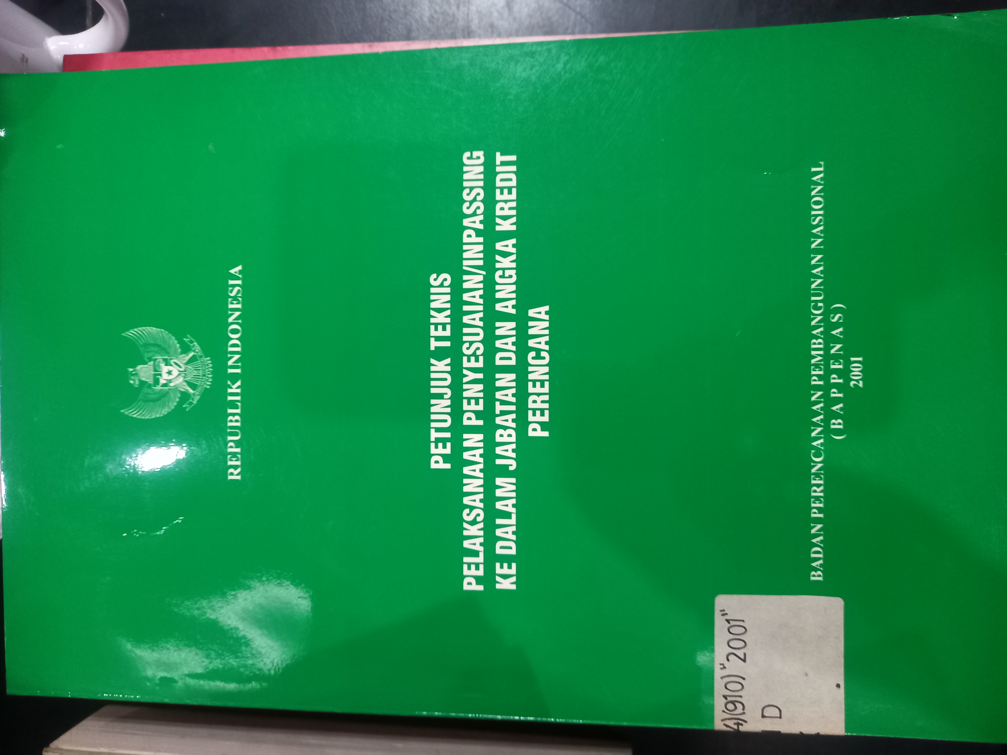 Cover Petunjuk Teknis Pelaksanaan Penyesuaian / Inpassing Ke Dalam Jabatan Angka Kredit Perencana
