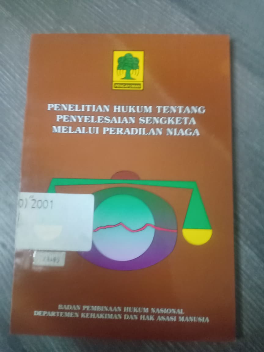 Cover Penelitian Hukum Tentang Penyelesaian Sengketa Melalui Peradilan Niaga