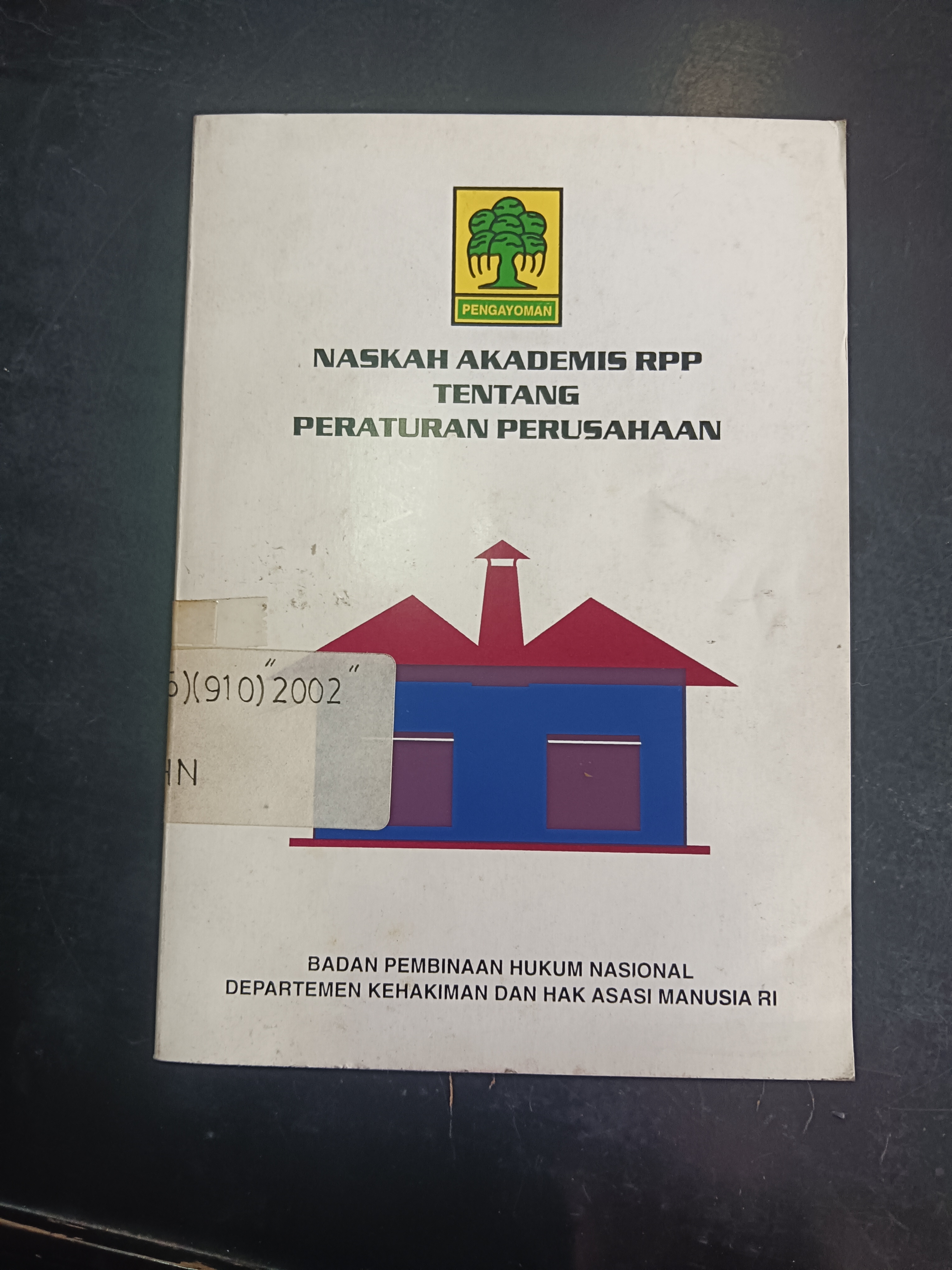 Cover Naskah Akademis RPP Tentang Peraturan Perusahaan
