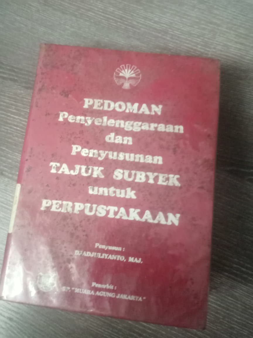 Cover Pedoman Penyelenggaraan DanPenyusunan Tajuk Subyek Untuk Perpustakaan