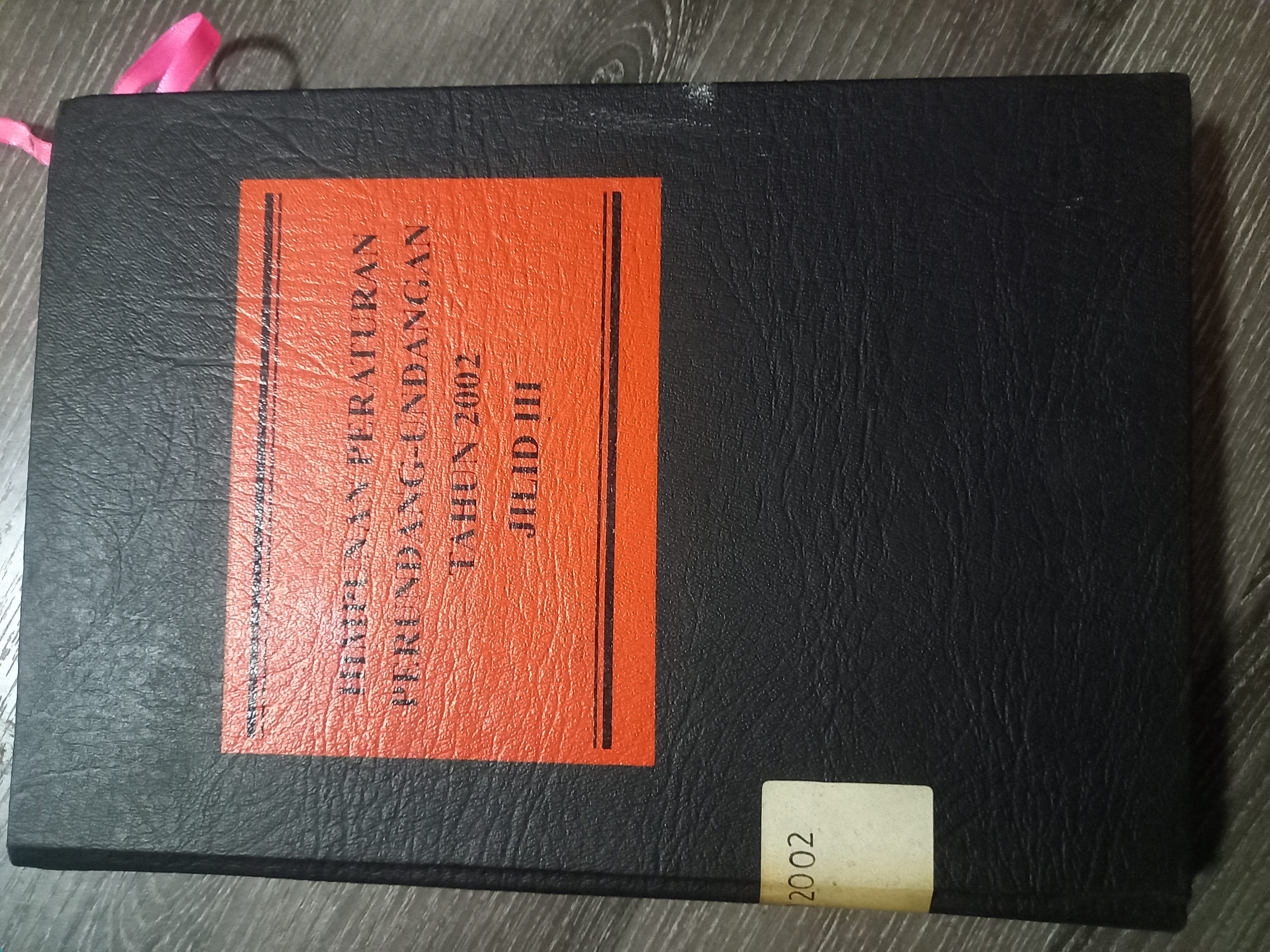 Cover Himpunan Peraturan Perundang - Undangan Tahun 2002 Jilid III