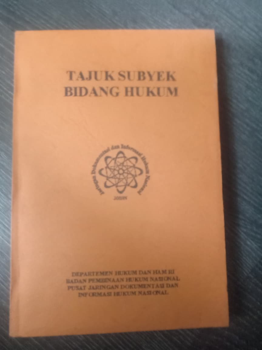 Cover Tajuk Subyek Bidang Hukum