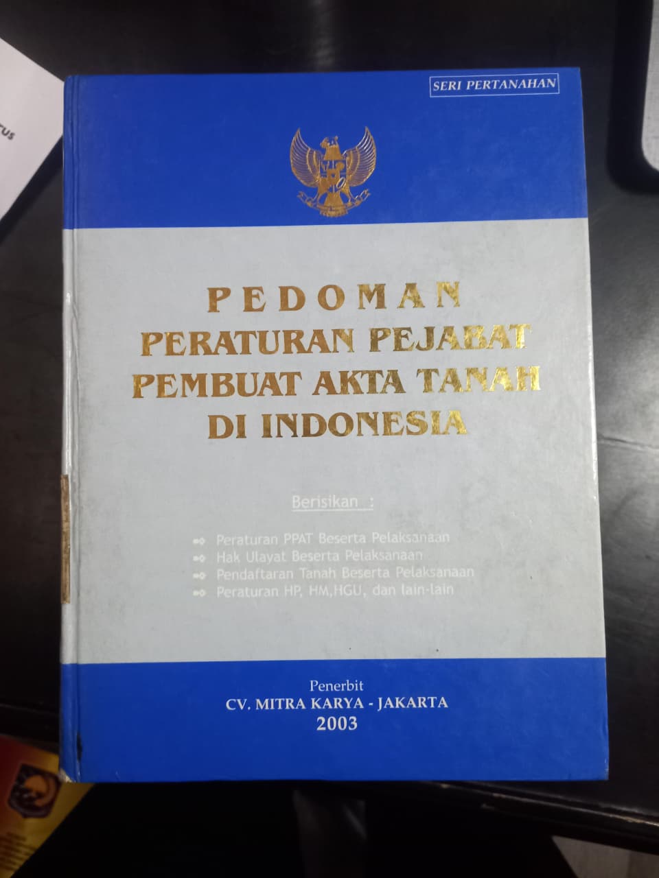 Cover Pedoman Peraturan Pejabat Pembuat Akta Tanah Di Indonesia