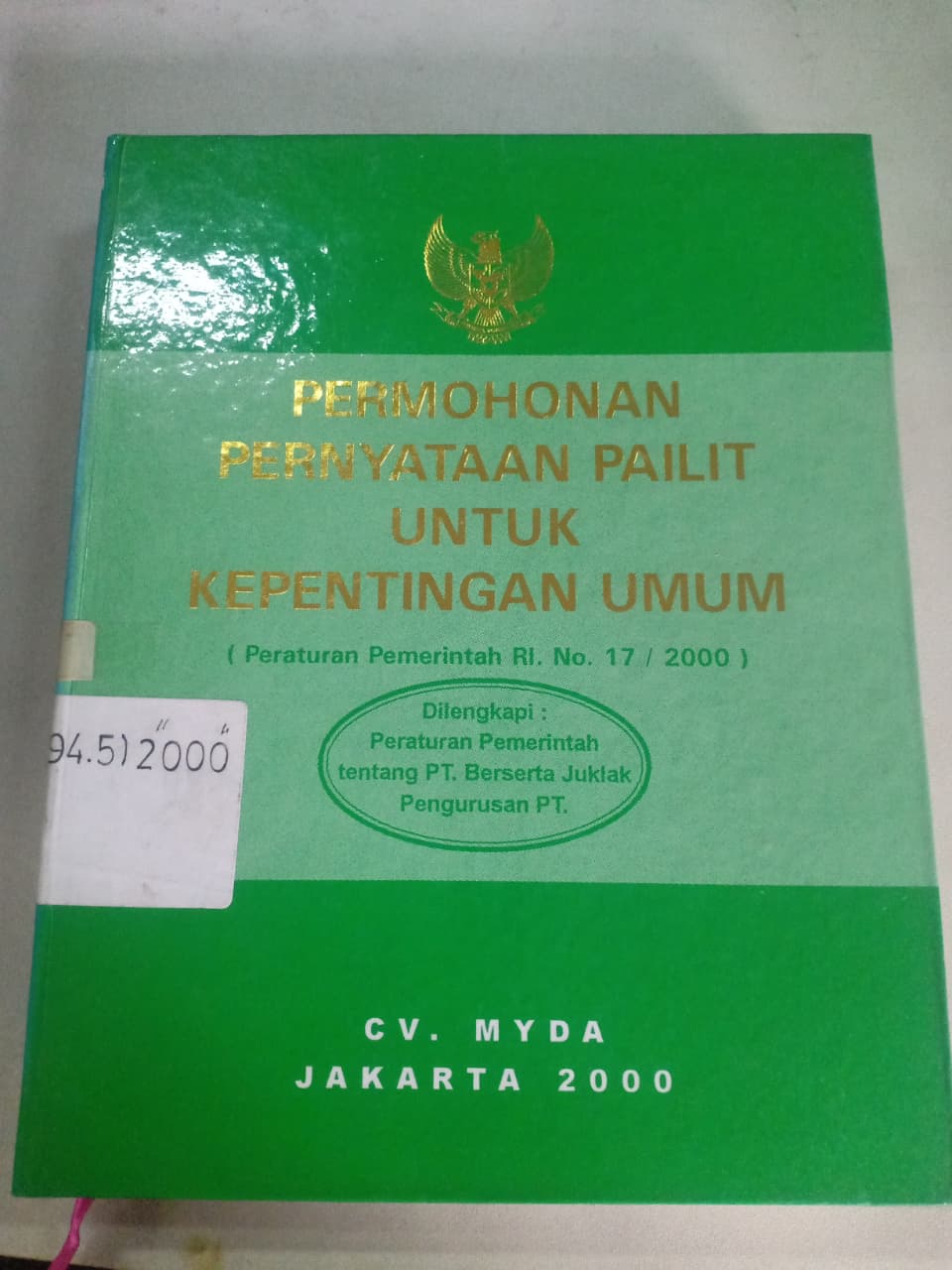 Cover Permohonan Pernyataan Pailit Umtuk Kepentingan Umum