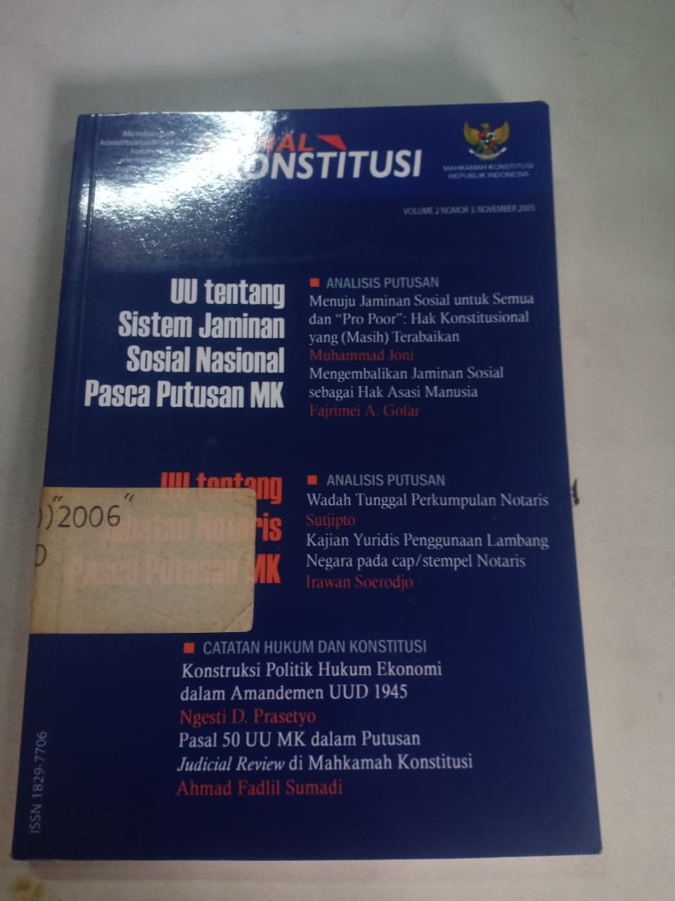 Cover UU Tentang Sistem Jaminan Sosial Nasional