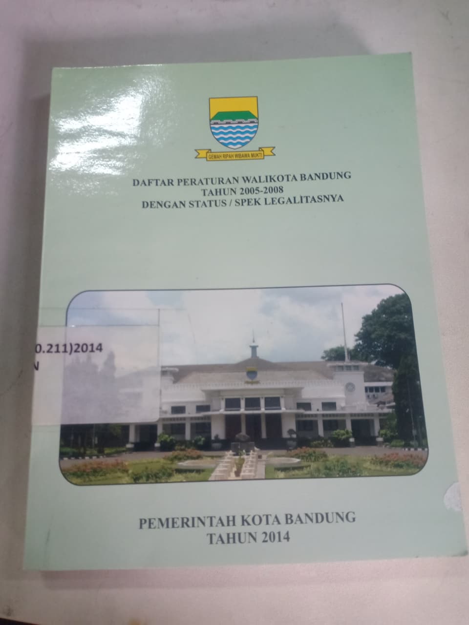 Cover Daftar Peraturan Walikota Bandung Tahun 2005-2008 Dengan Status/Spek Legalitasnya