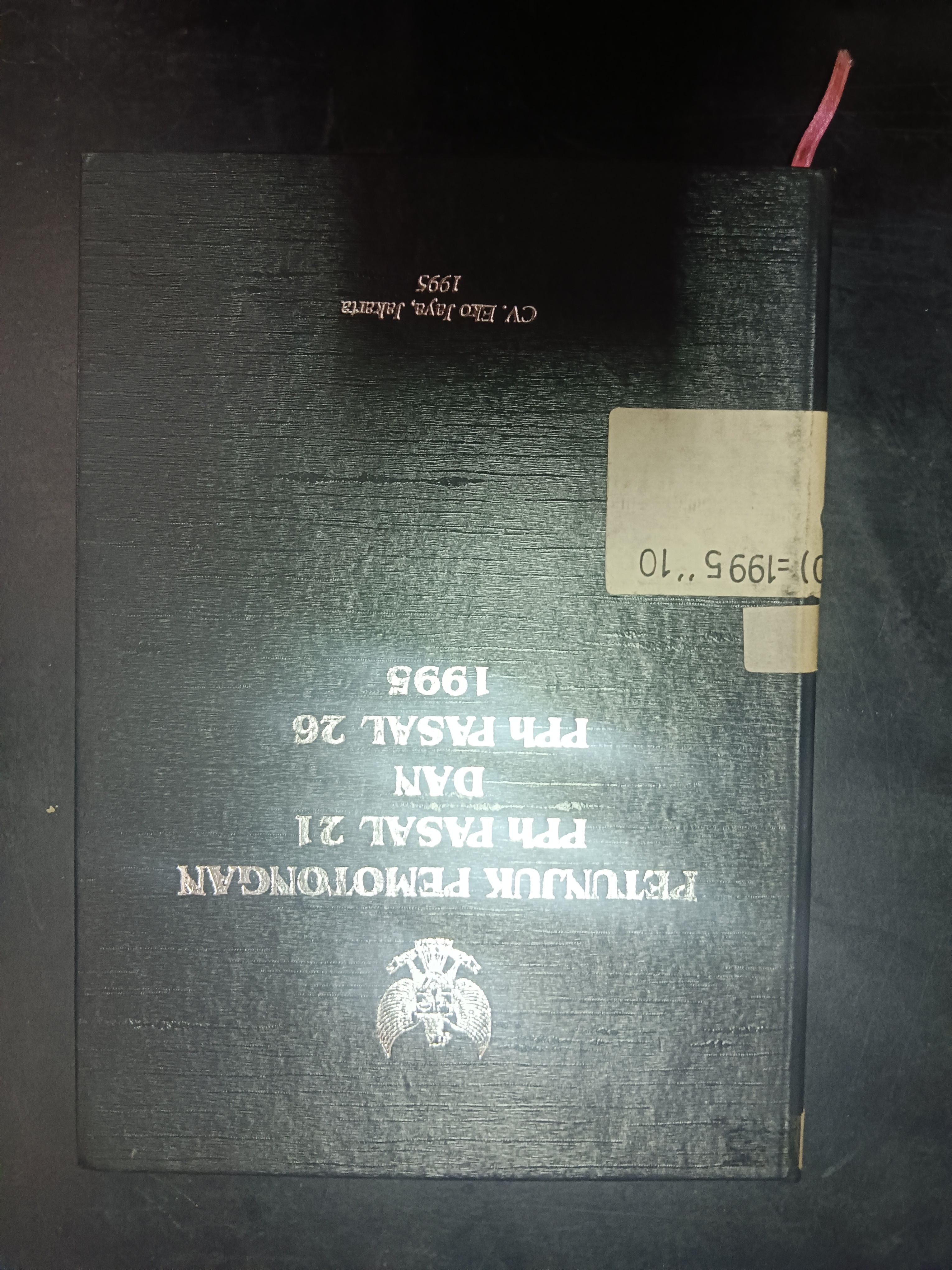 Cover Petunjuk Pemotongan PPh Pasal 21 Dan PPh Pasal 26 1995