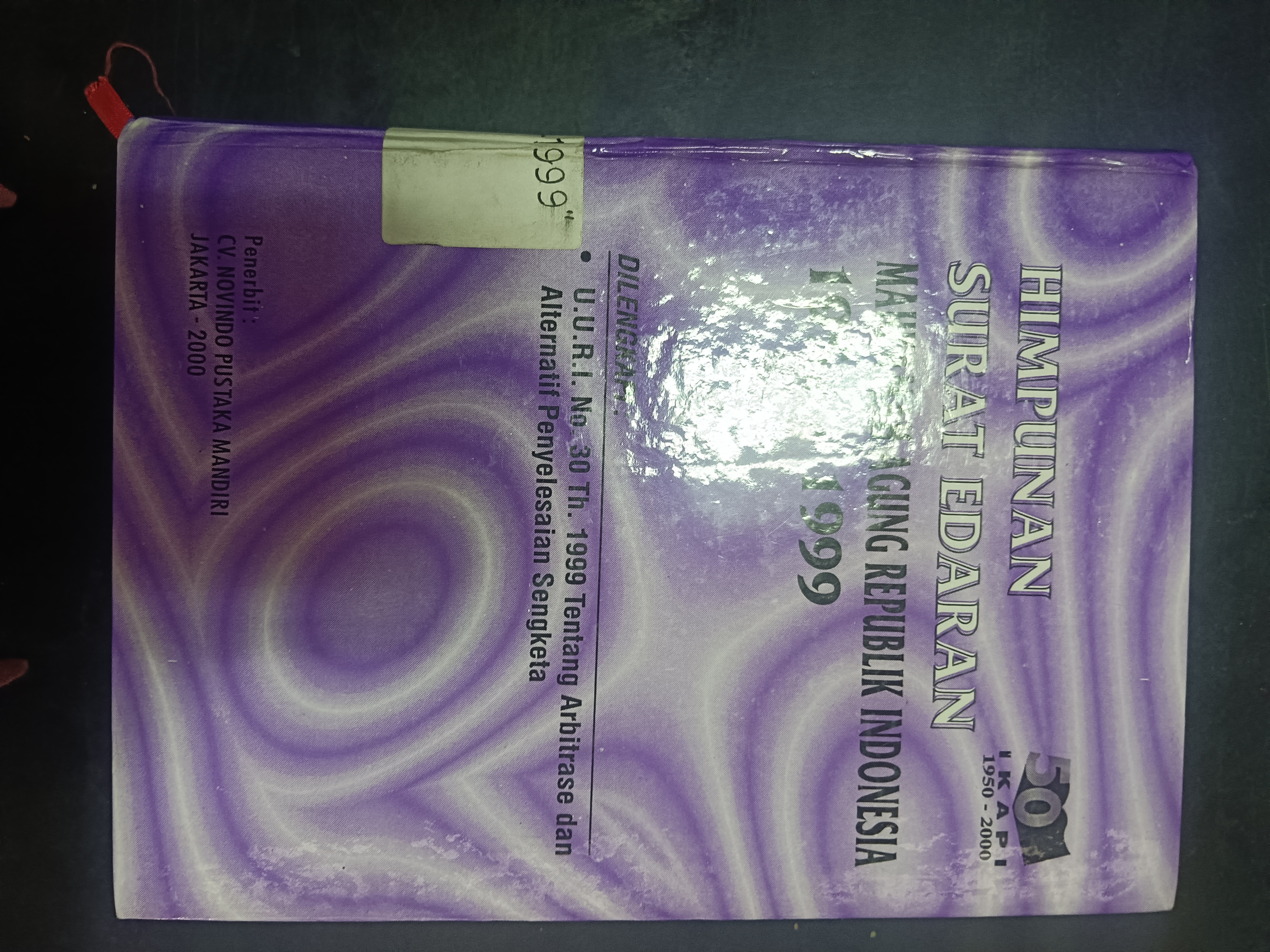 Cover Himpunan Surat Edaran Mahkamah Agung Republik Indonesia 1951-1999