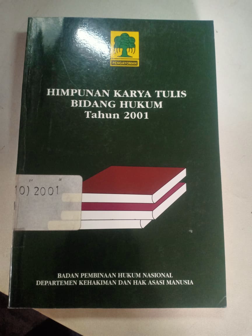 Cover Himpunan Karya Tulis Bidang Hukum Tahun 2001