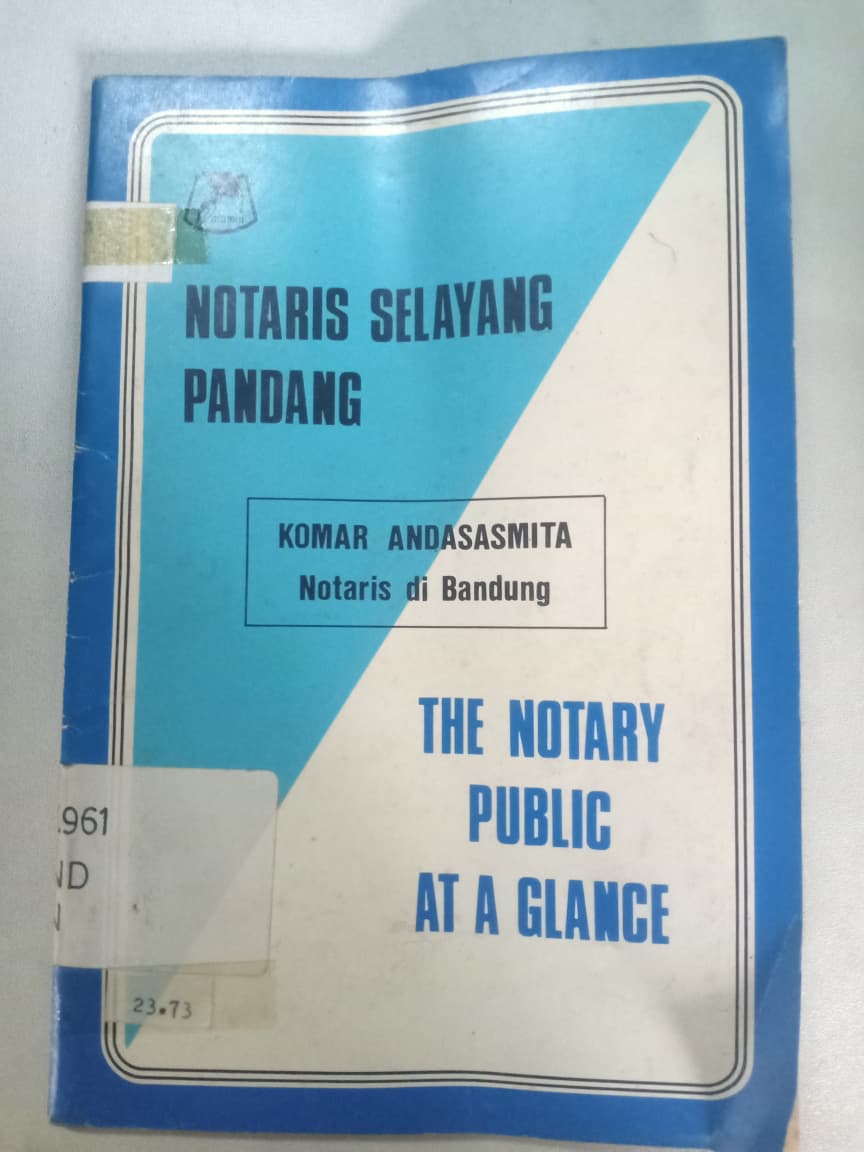 Cover Notaris Selayang Pandang