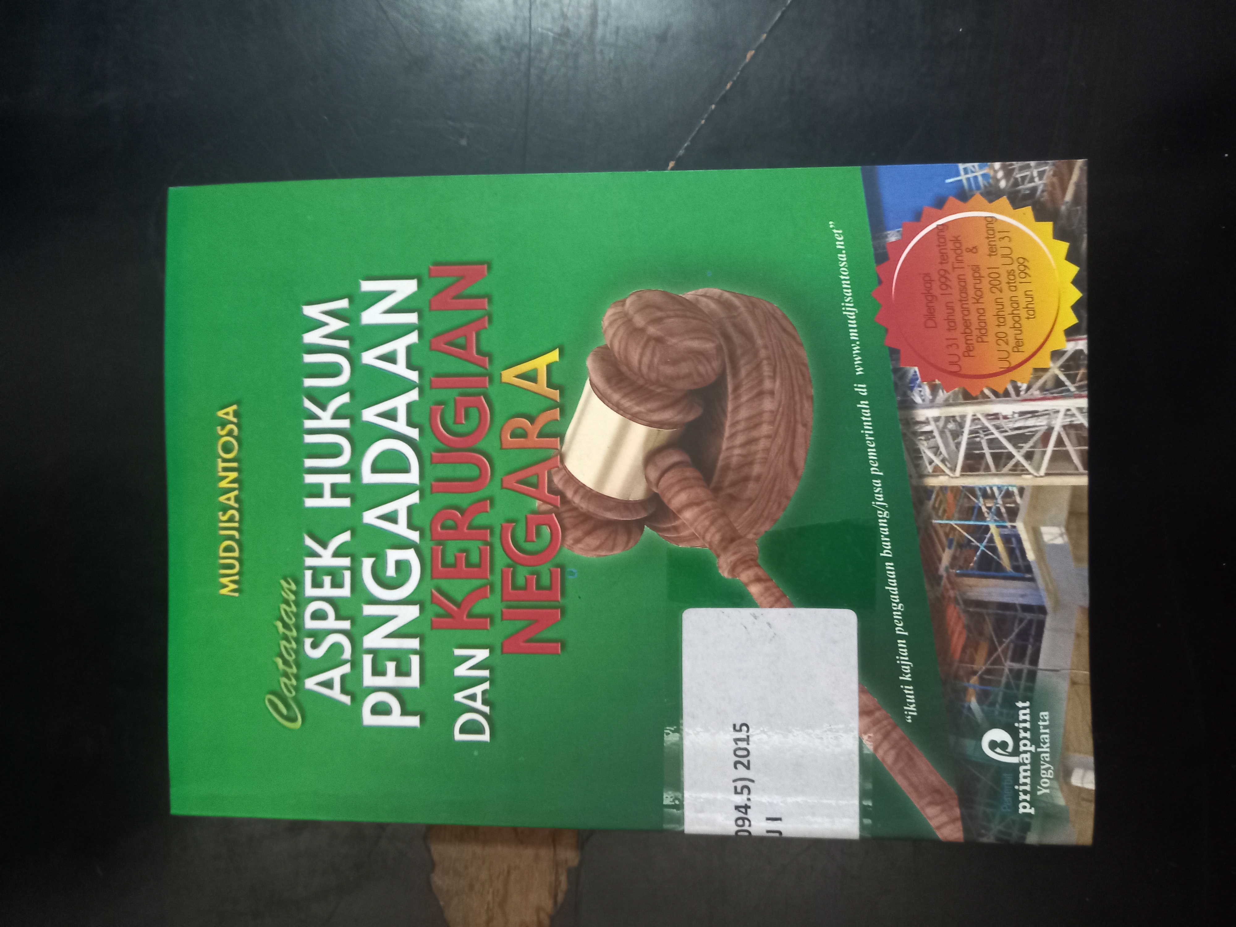 Cover Catatan Aspek Hukum Pengadaan Dan Kerugian Negara