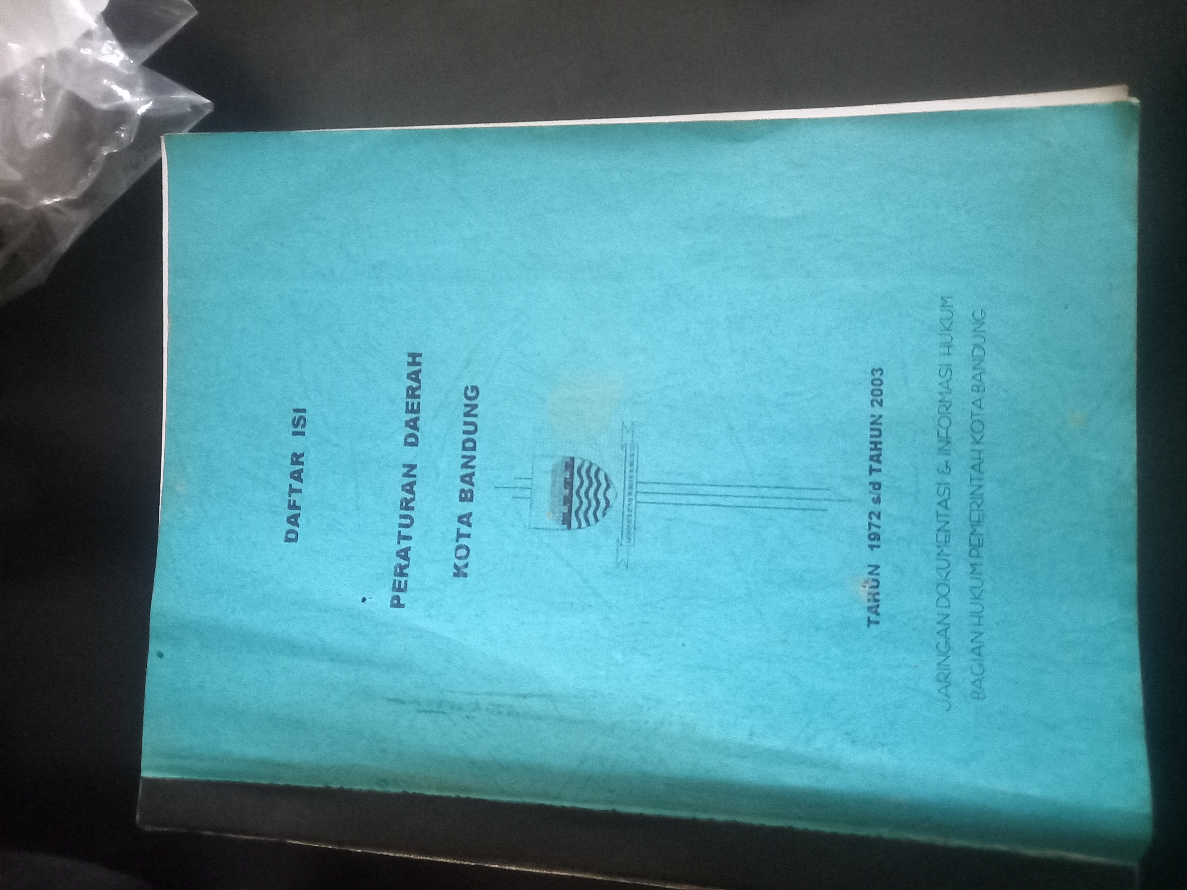 Cover Daftar Isi Peraturan Daerah Kota Bandung
