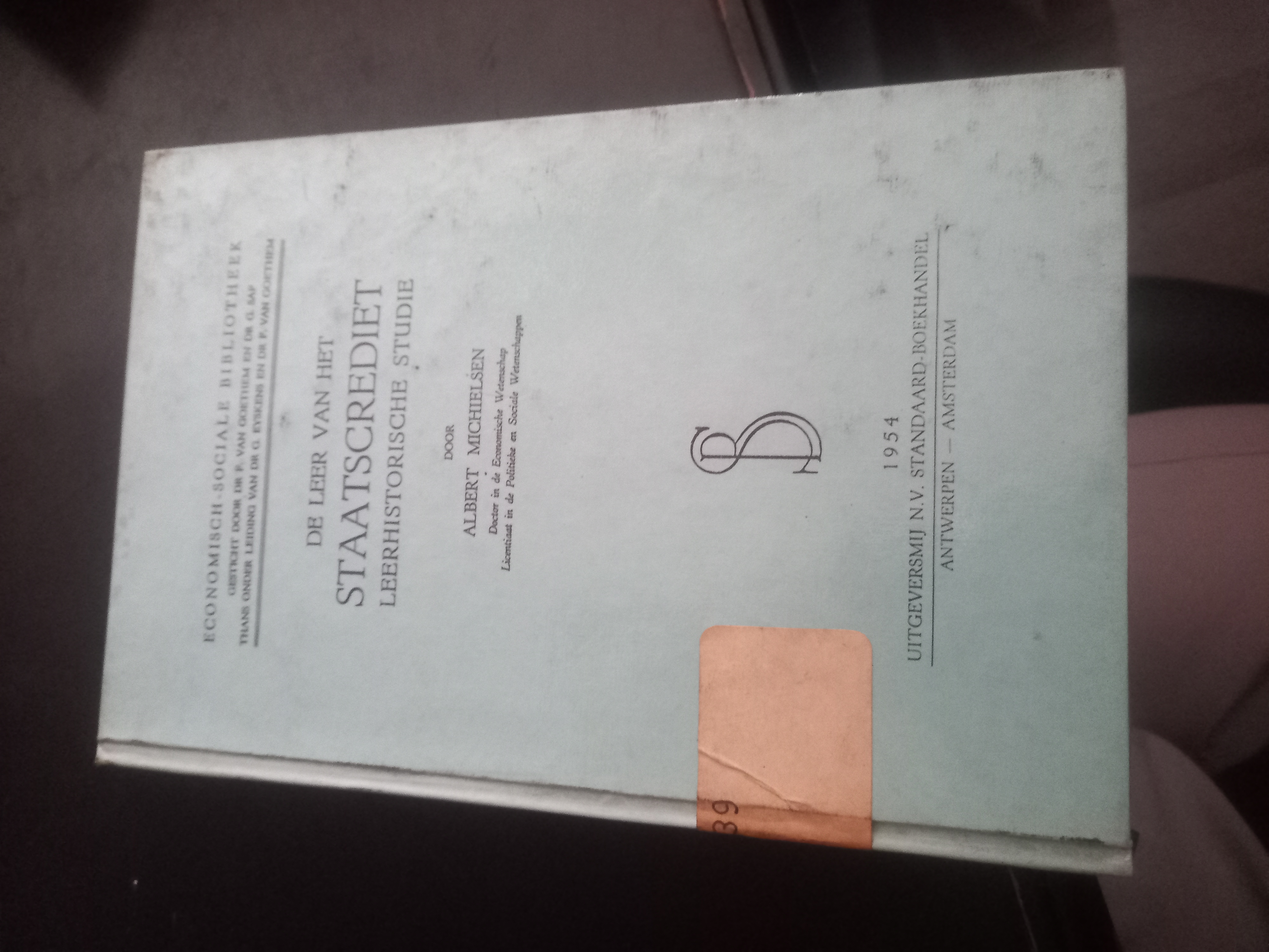 Cover De Leer Van Get Staatscrediet Leerhistorische Studie
