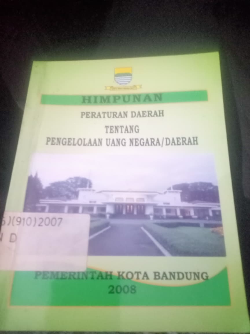 Cover Himpunan Peraturan Daerah Tentang Pengelolaan Uang Negara/Daerah