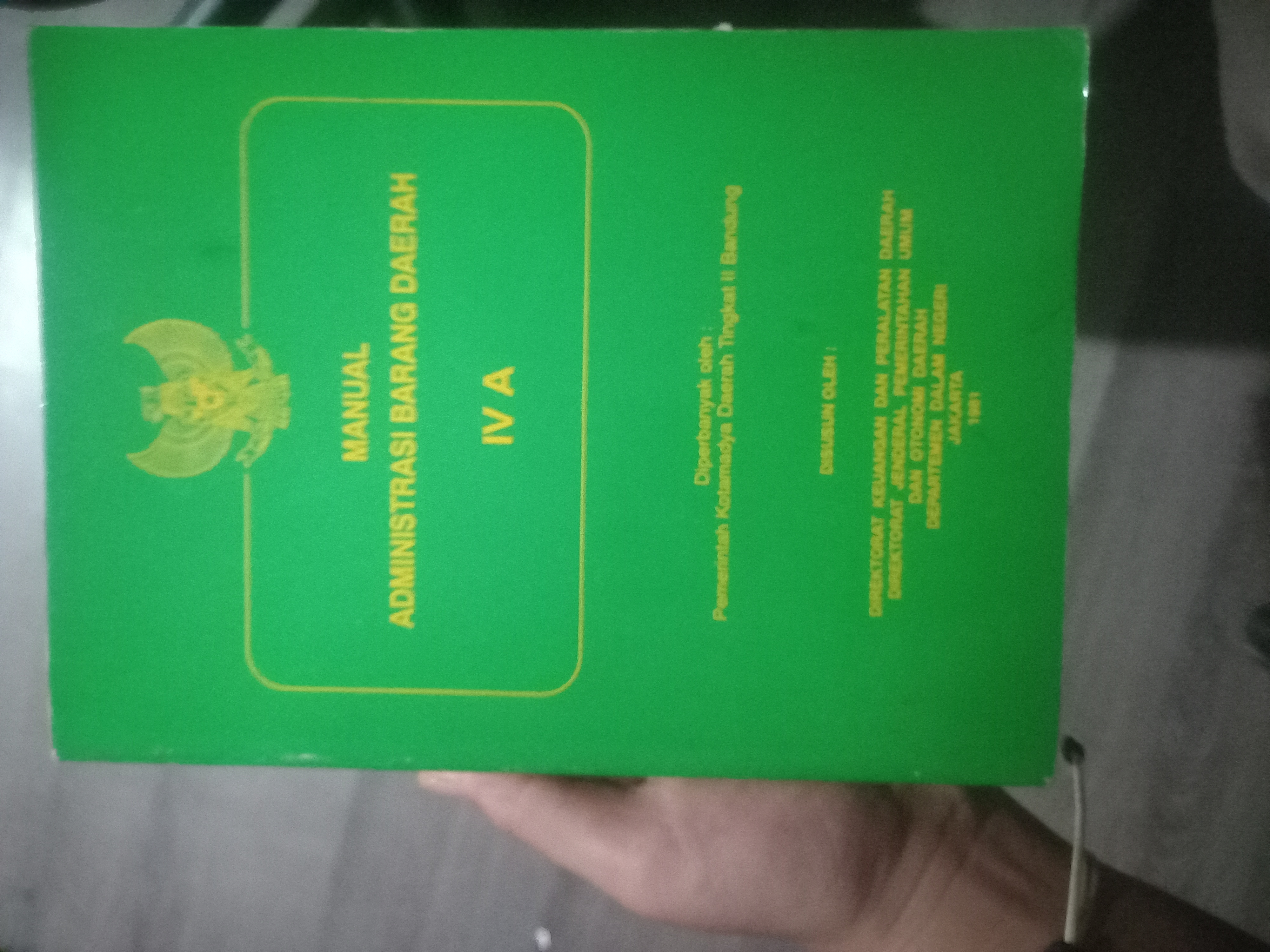 Cover Manual Administari Barang Daerah IV A