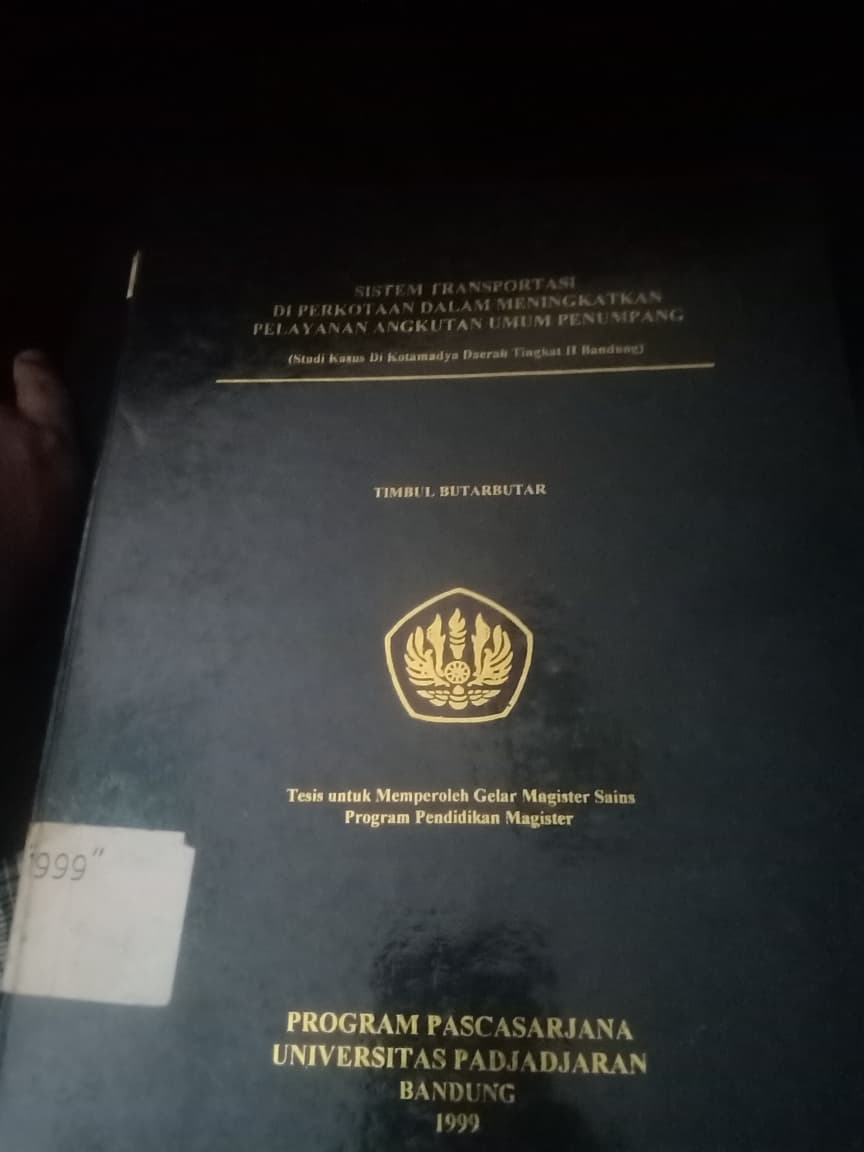 Cover Sistem Transportasi Di Perkotaan Dalam Meningkatan Pelayanan Angkutan Umum Penumpang