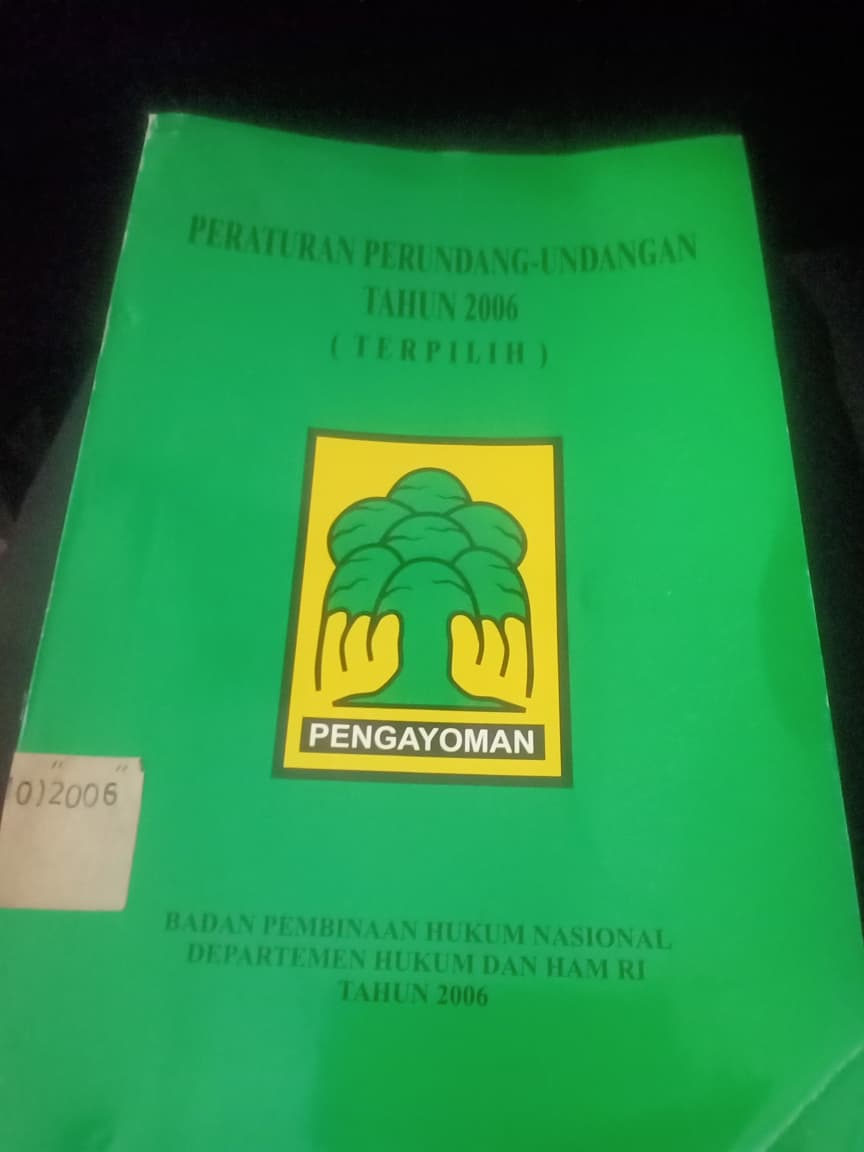 Cover Peraturan Perundang-undangan Tahun 2006 (Terpilih)